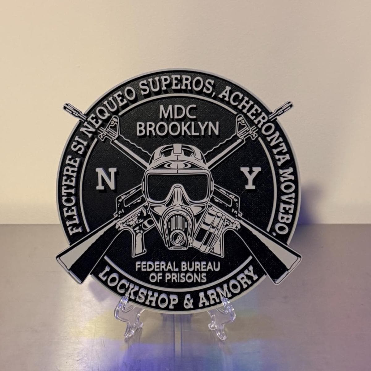 MDC Brooklyn Lockshop & Armory - Federal Bureau Of Prisons 3D Display Plaque NY