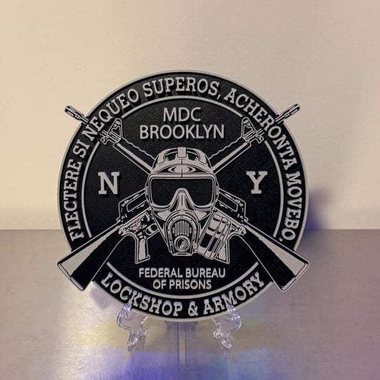 MDC Brooklyn Lockshop & Armory - Federal Bureau Of Prisons 3D Display Plaque NY
