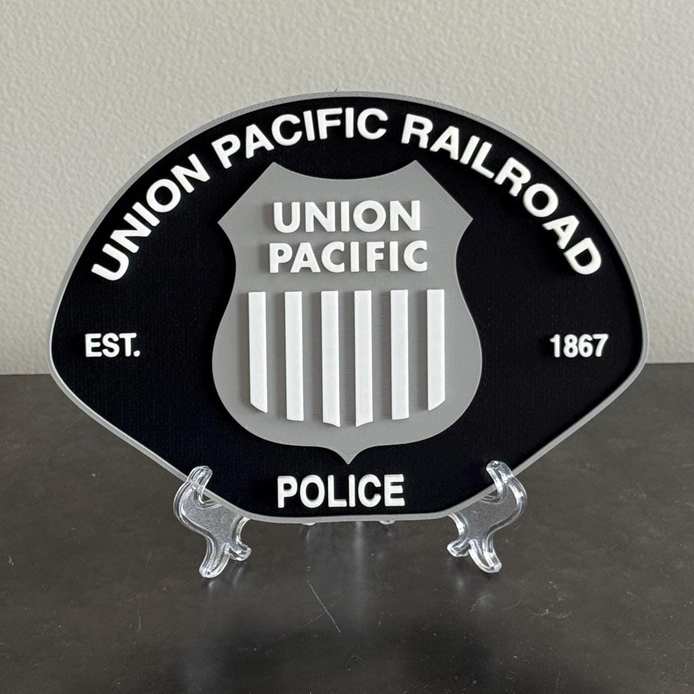 Union Pacific Railroad 3D Plaque 9" Shelf Or Wall Display Train Plaque Big Boy 4014