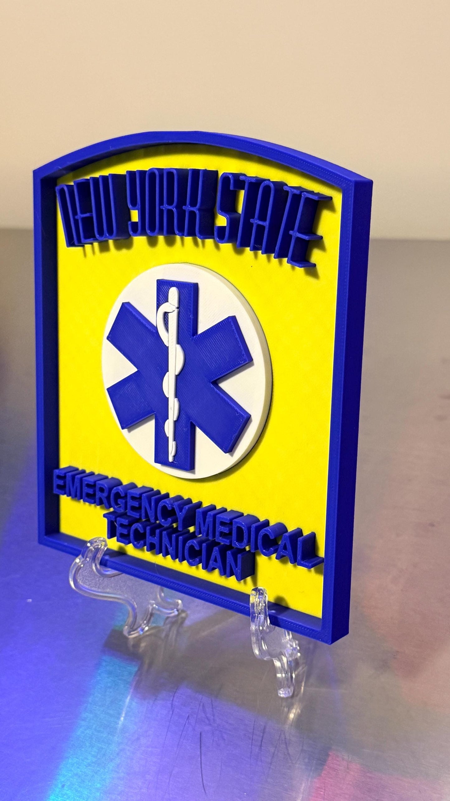 NYS EMT Display Plaque 8” First Responder Wall Decor Ems Gift NYCEMS