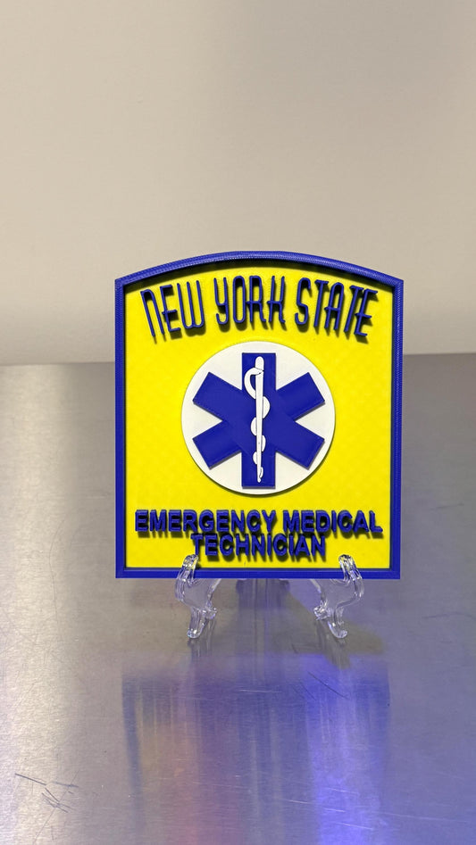NYS EMT Display Plaque 8” First Responder Wall Decor Ems Gift NYCEMS