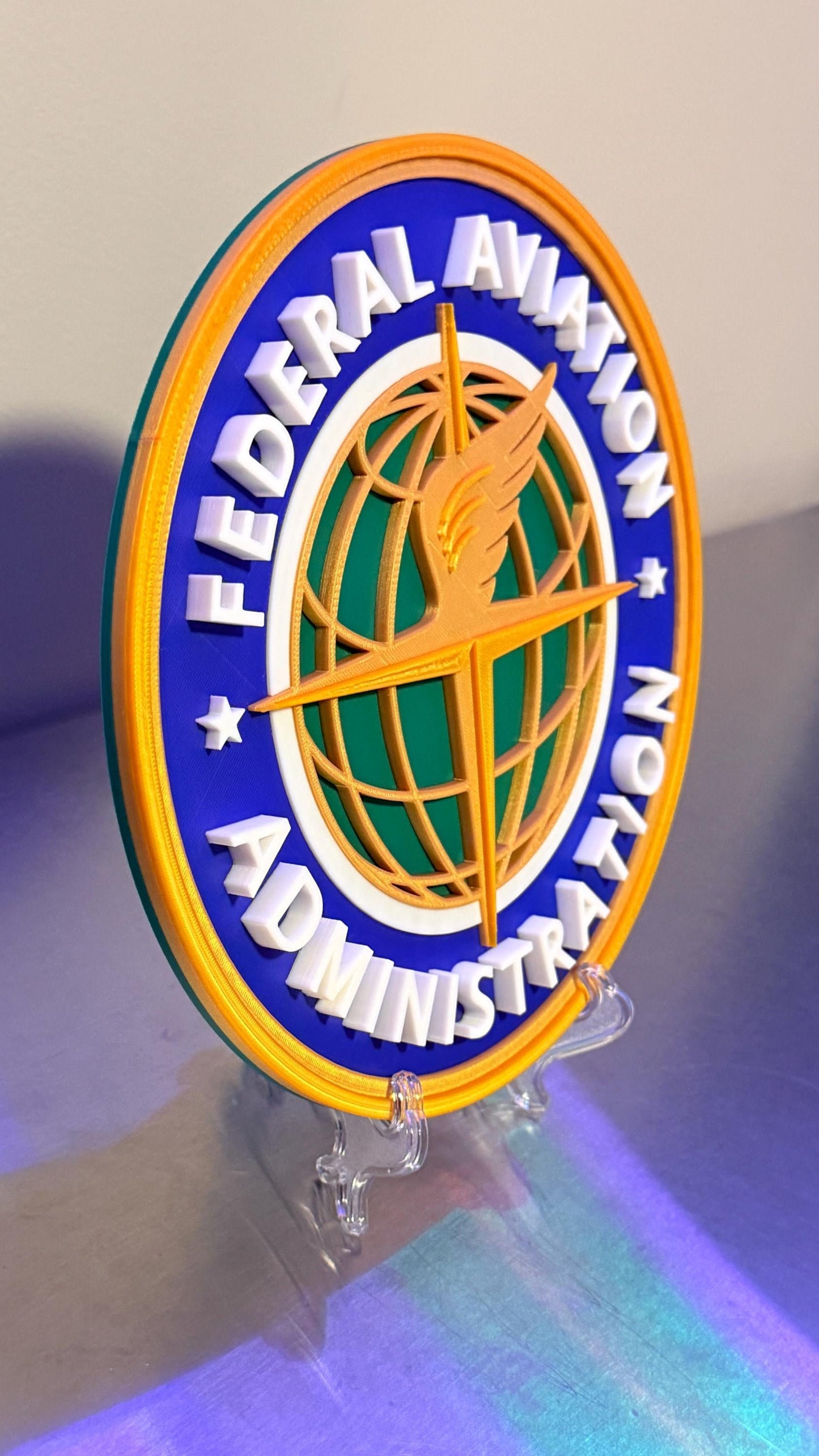 Federal Aviation Administration Plaque: 3D Embossed FAA Display Government
