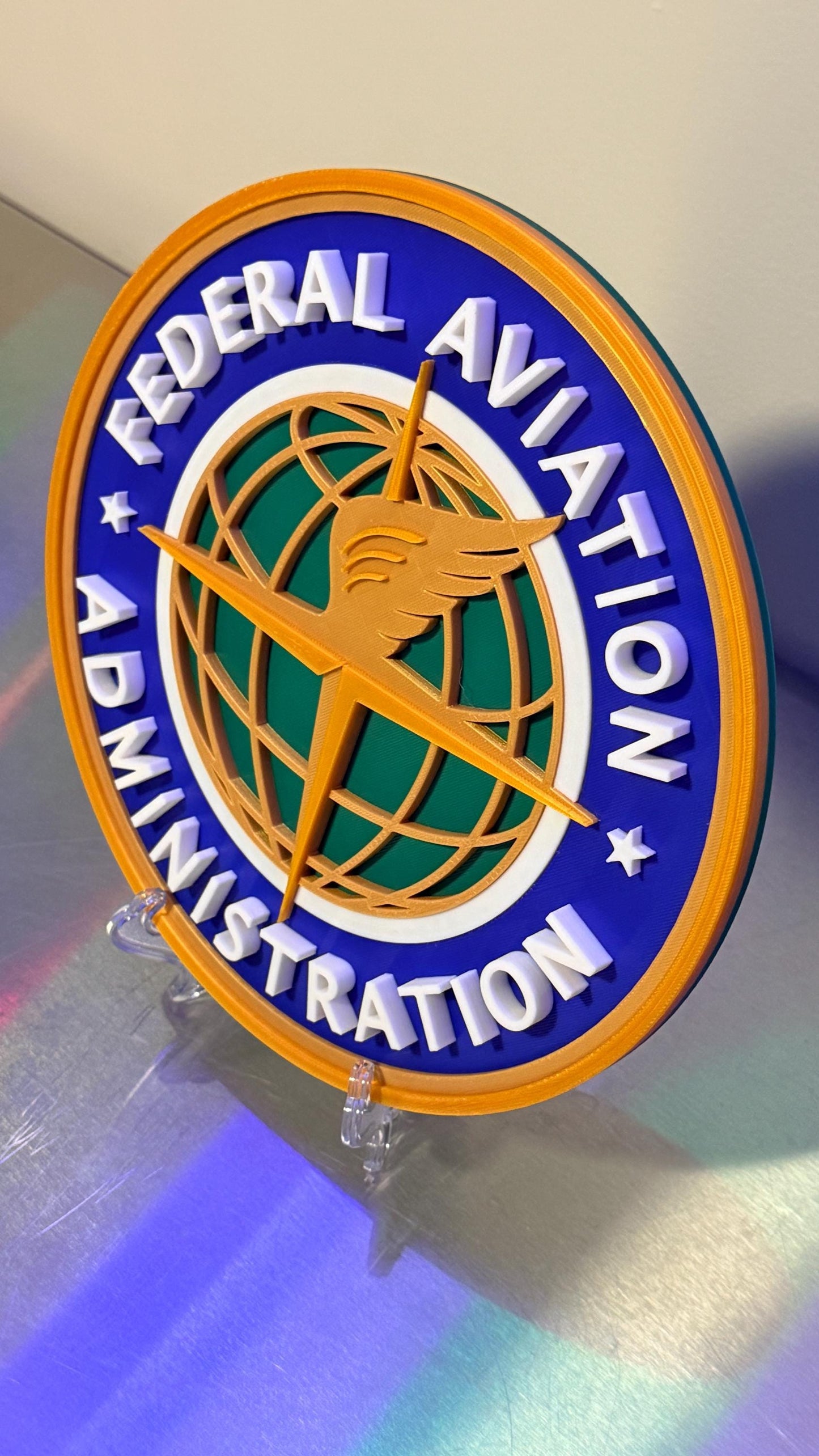 Federal Aviation Administration Plaque: 3D Embossed FAA Display Government