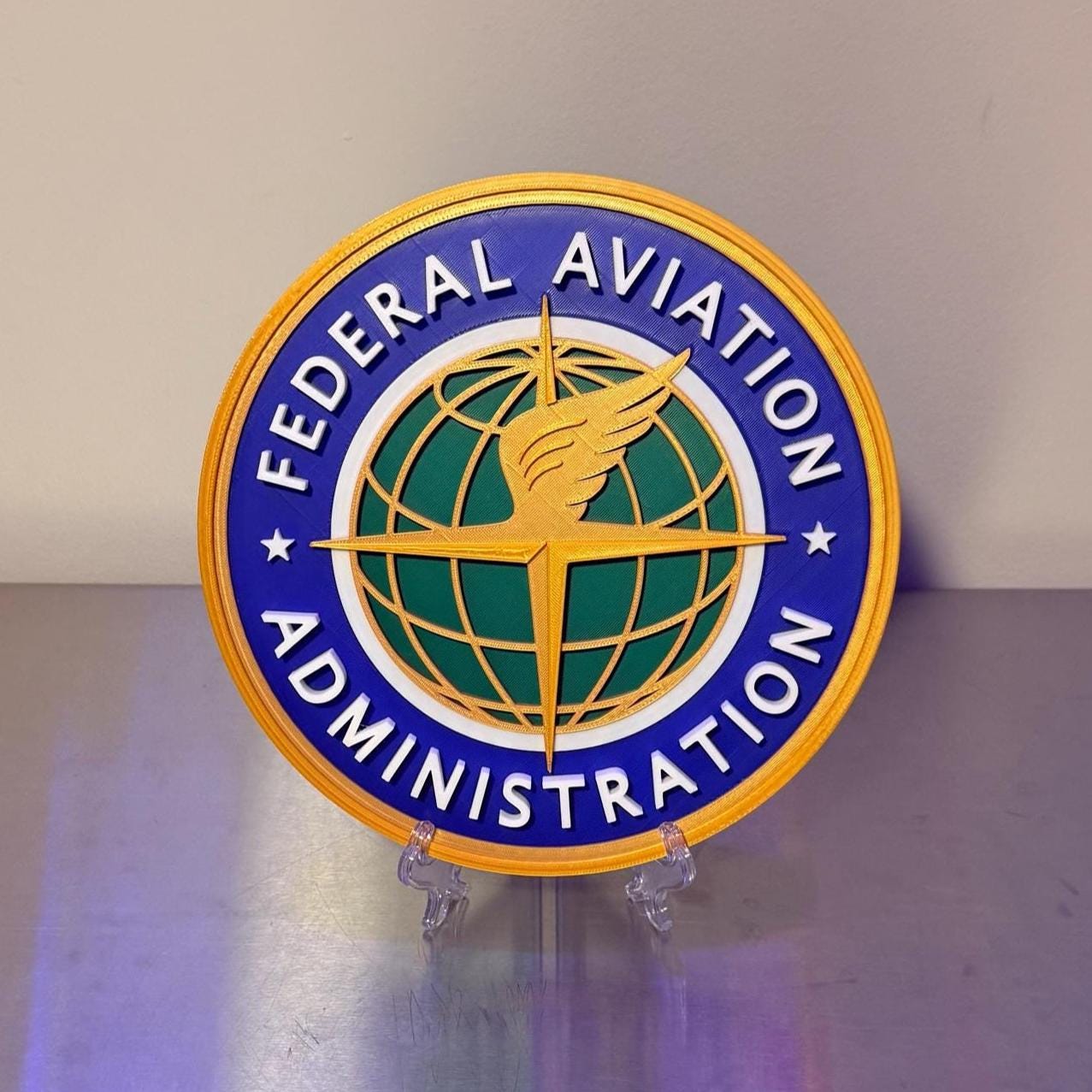 Federal Aviation Administration Plaque: 3D Embossed FAA Display Government