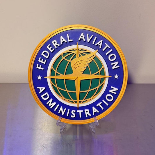 Federal Aviation Administration Plaque: 3D Embossed FAA Display Government