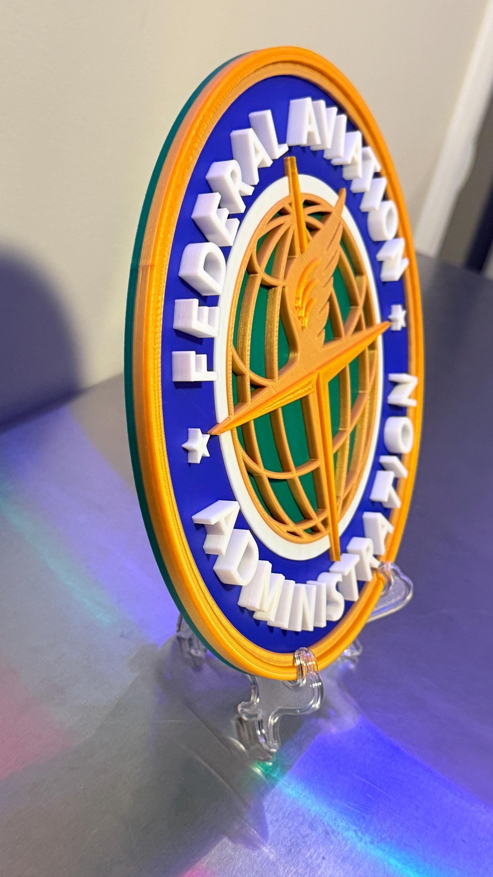 Federal Aviation Administration Plaque: 3D Embossed FAA Display Government