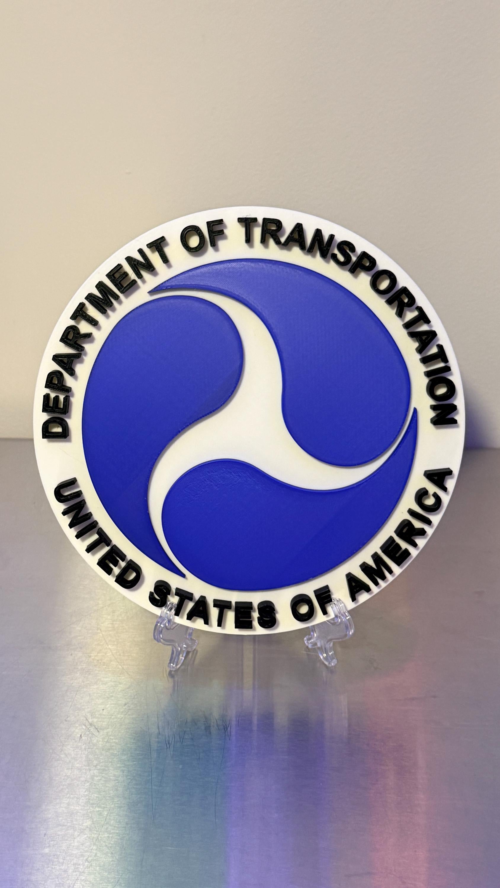 US Department Of Transportation 3D Display Plaque: Government