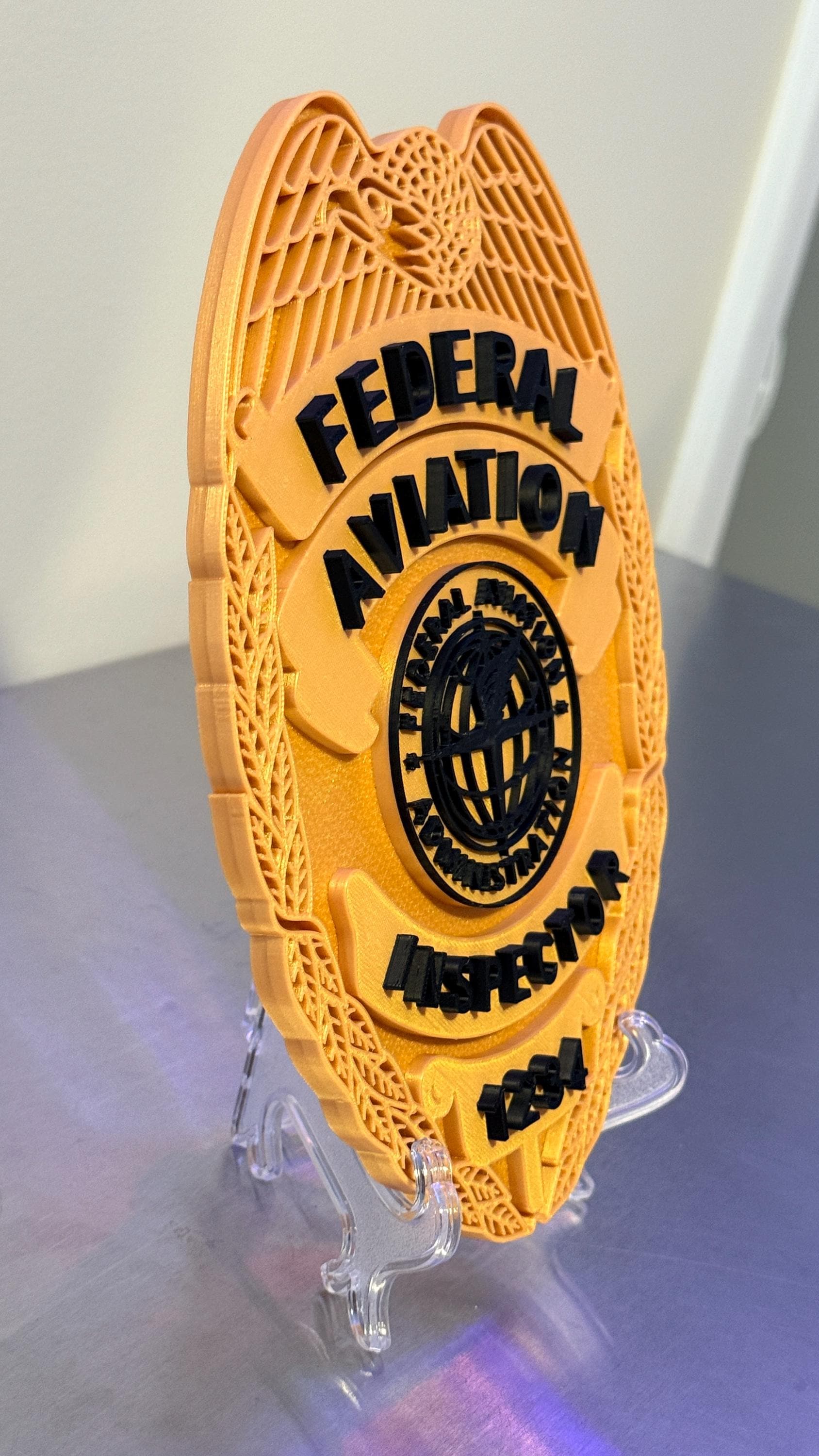 Federal Aviation Administration Badge 3D Display Plaque: 3D Embossed FAA Display Government