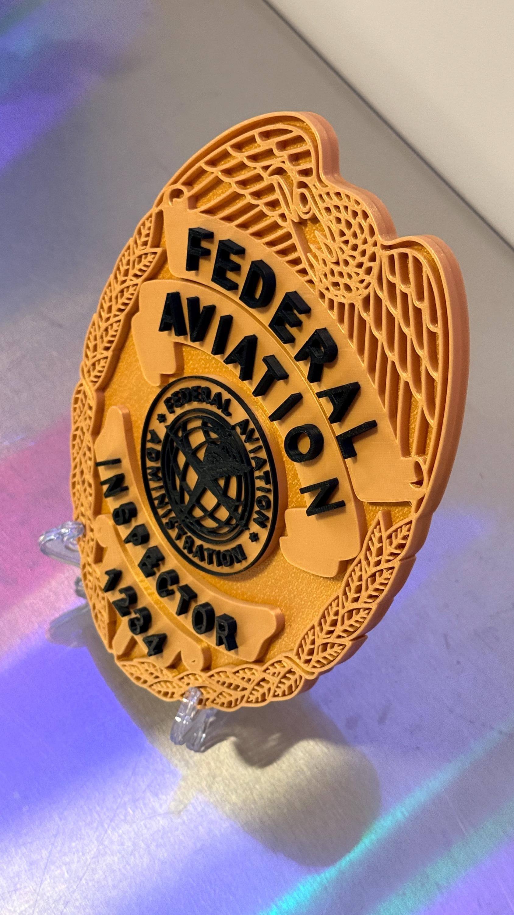 Federal Aviation Administration Badge 3D Display Plaque: 3D Embossed FAA Display Government