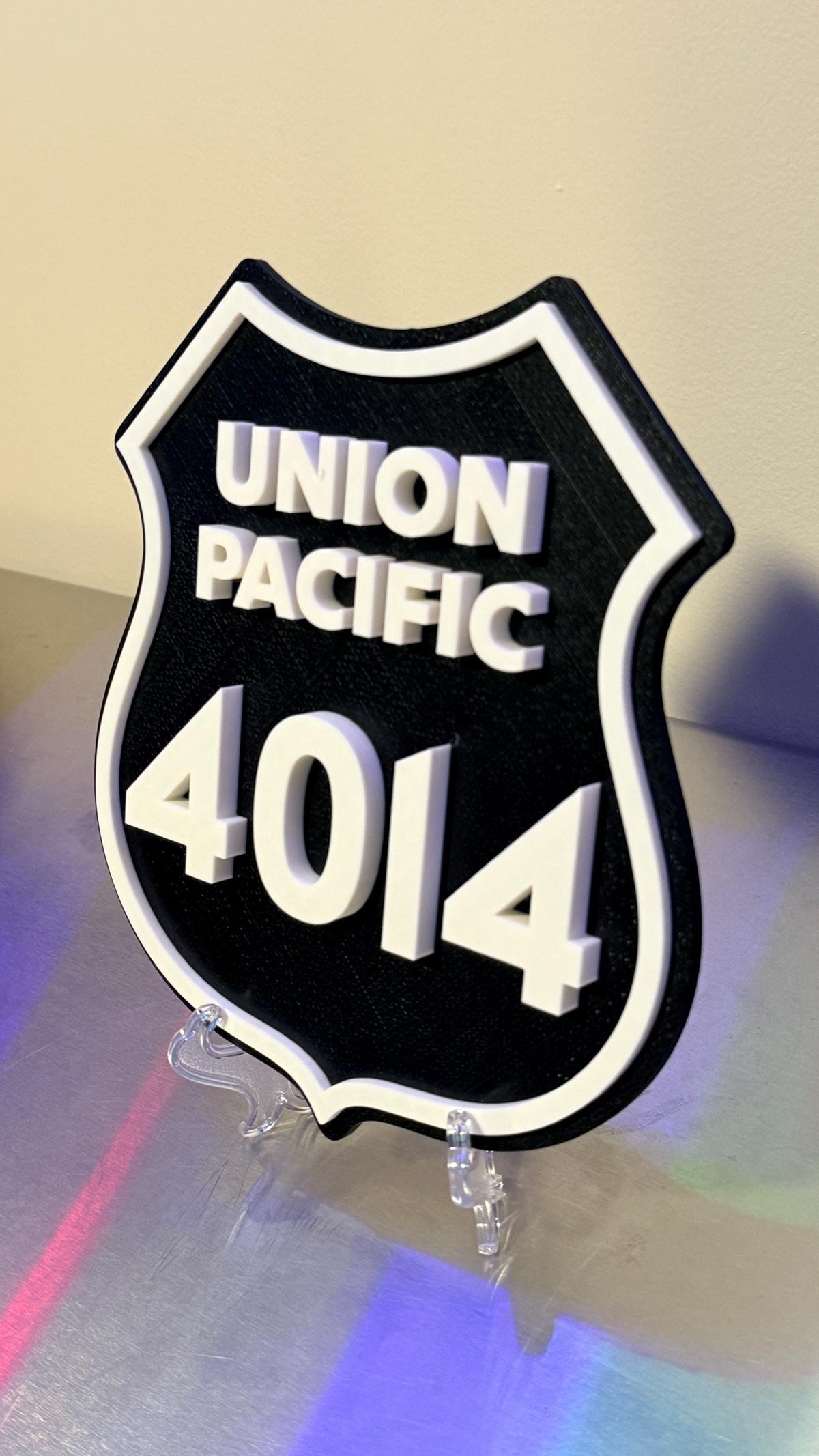 Union Pacific Railroad 3D Display Plaque 9" Shelf Or Wall Display Train Plaque Big Boy 4014