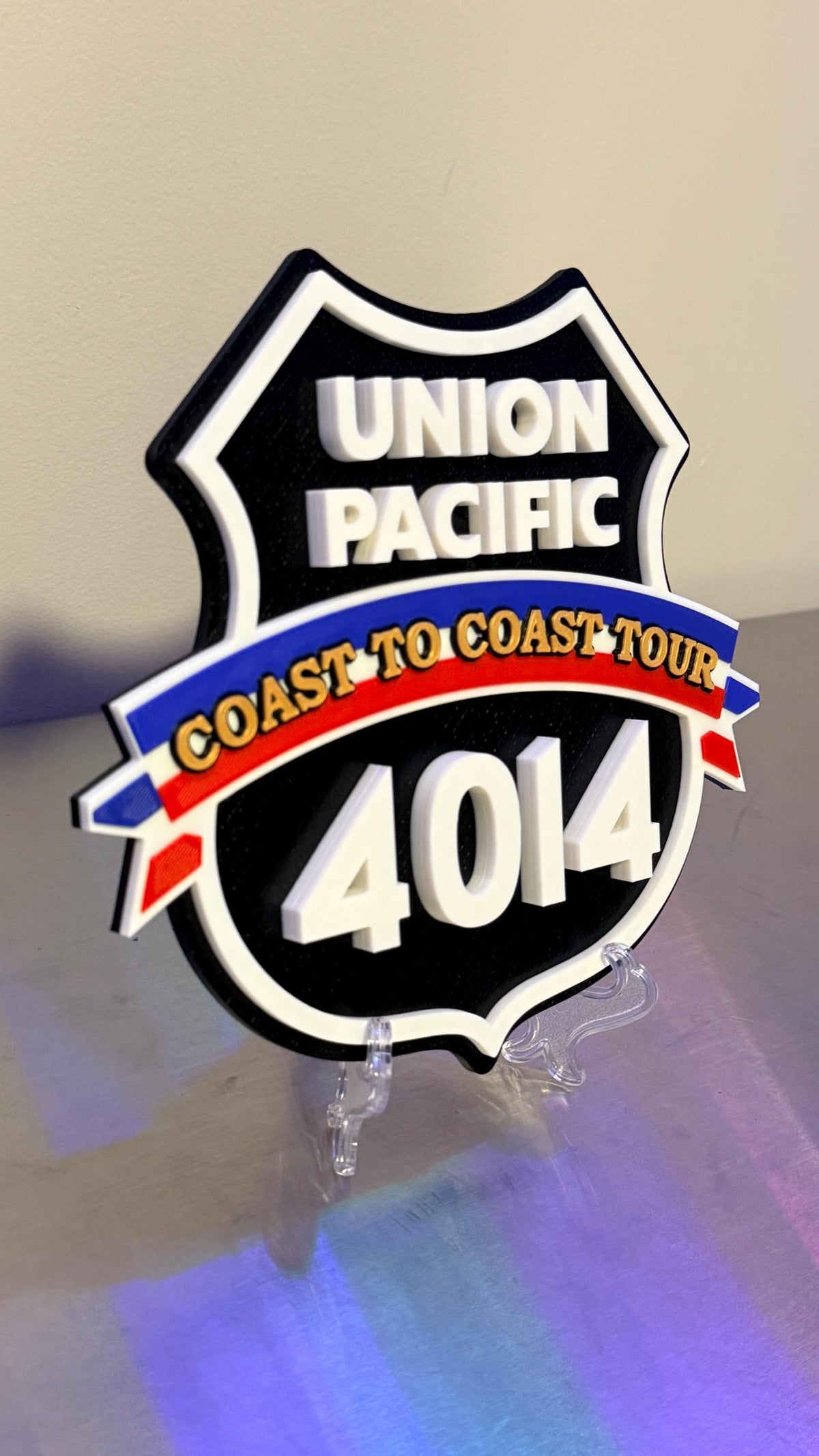 Union Pacific Railroad 3D Display Plaque 9" Shelf Or Wall Display Train Plaque Big Boy 4014