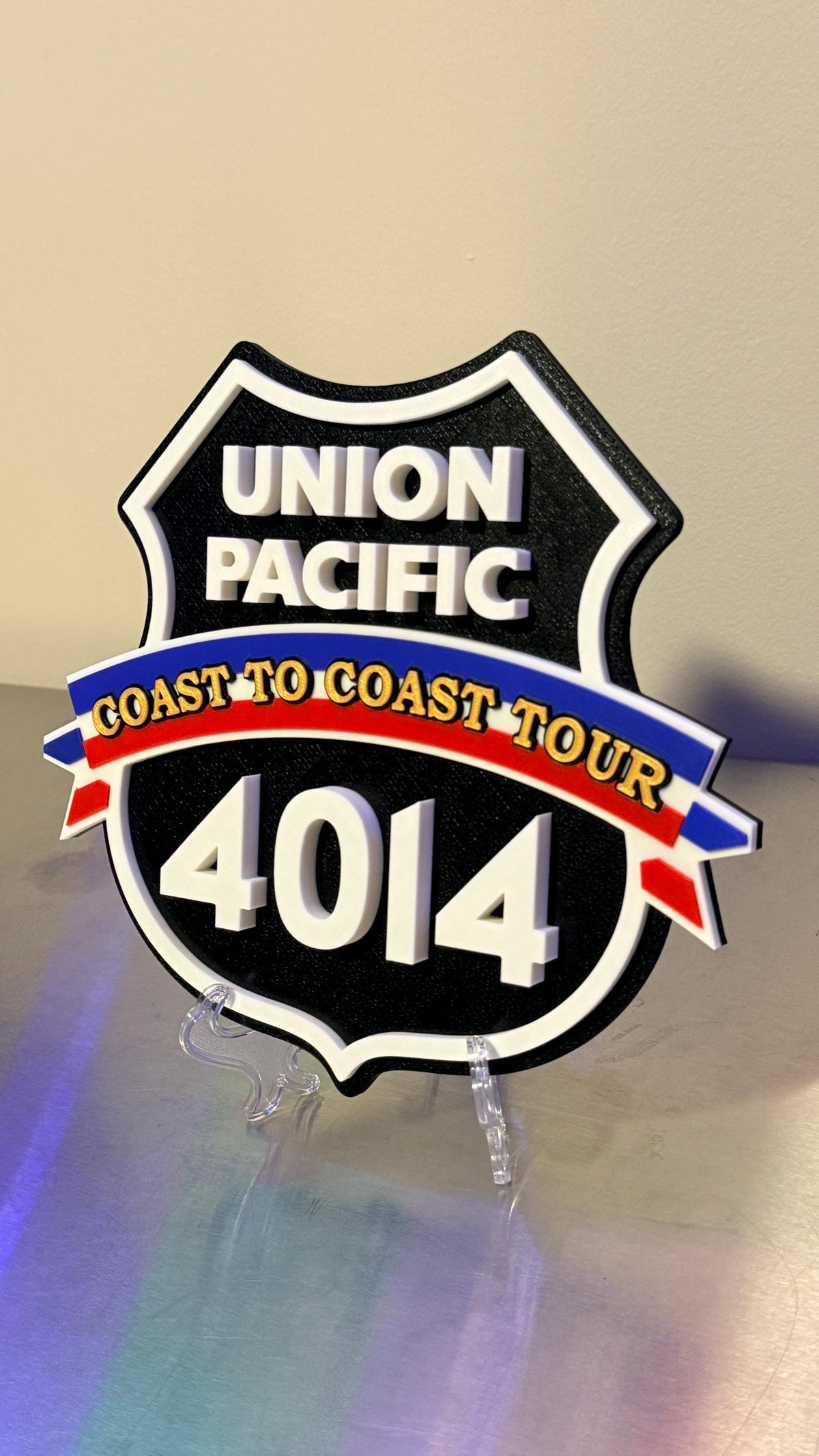 Union Pacific Railroad 3D Display Plaque 9" Shelf Or Wall Display Train Plaque Big Boy 4014