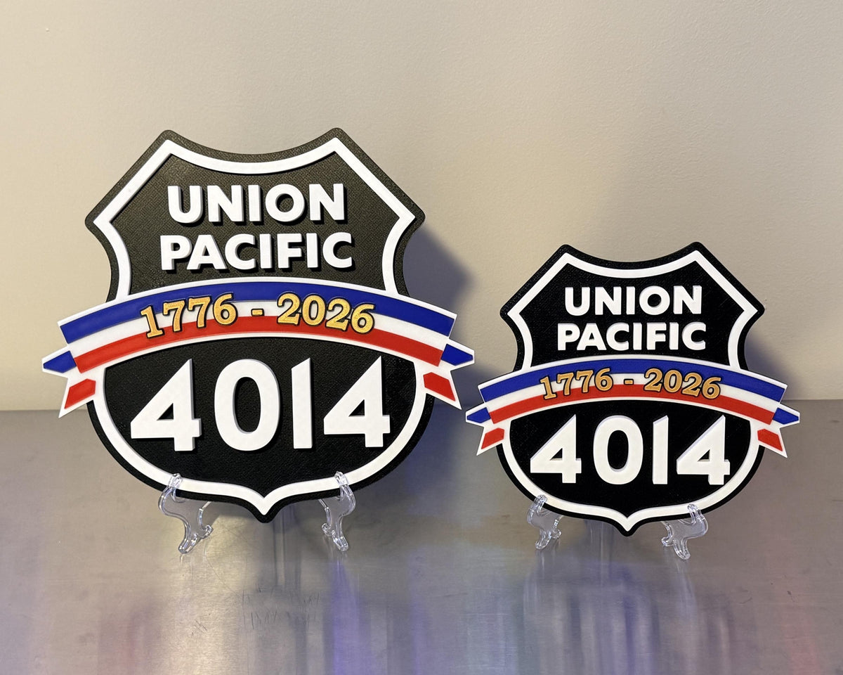 Union Pacific Railroad 3D Display Plaque 9" Shelf Or Wall Display Train Plaque Big Boy 4014