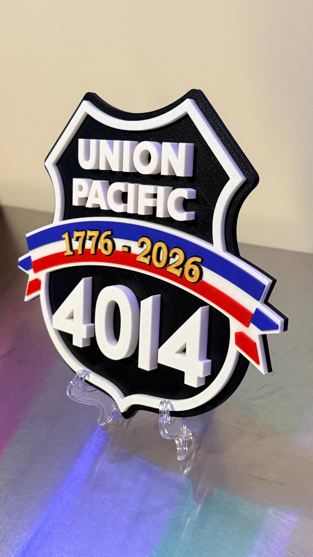 Union Pacific Railroad 3D Display Plaque 9" Shelf Or Wall Display Train Plaque Big Boy 4014