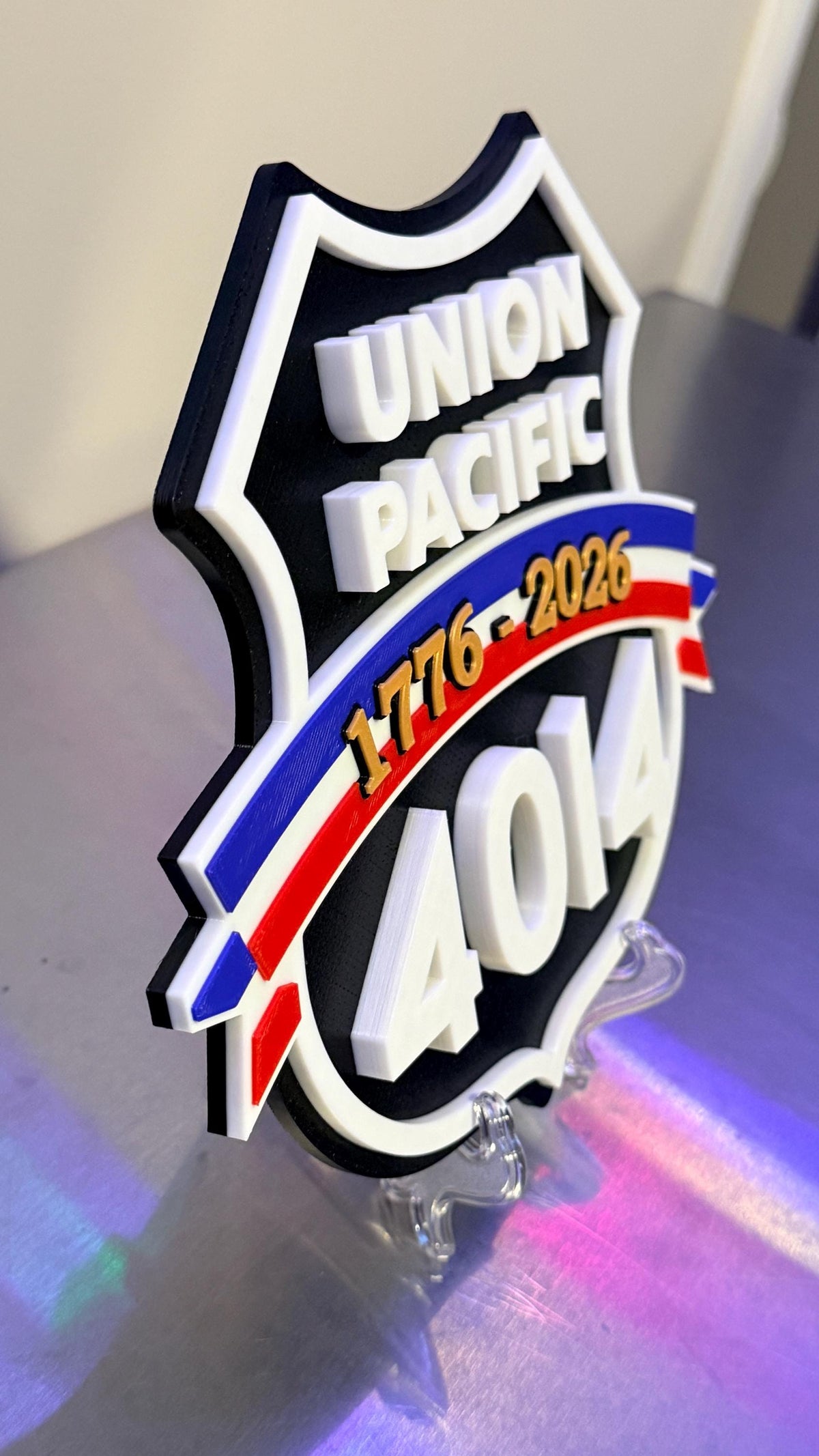 Union Pacific Railroad 3D Display Plaque 9" Shelf Or Wall Display Train Plaque Big Boy 4014