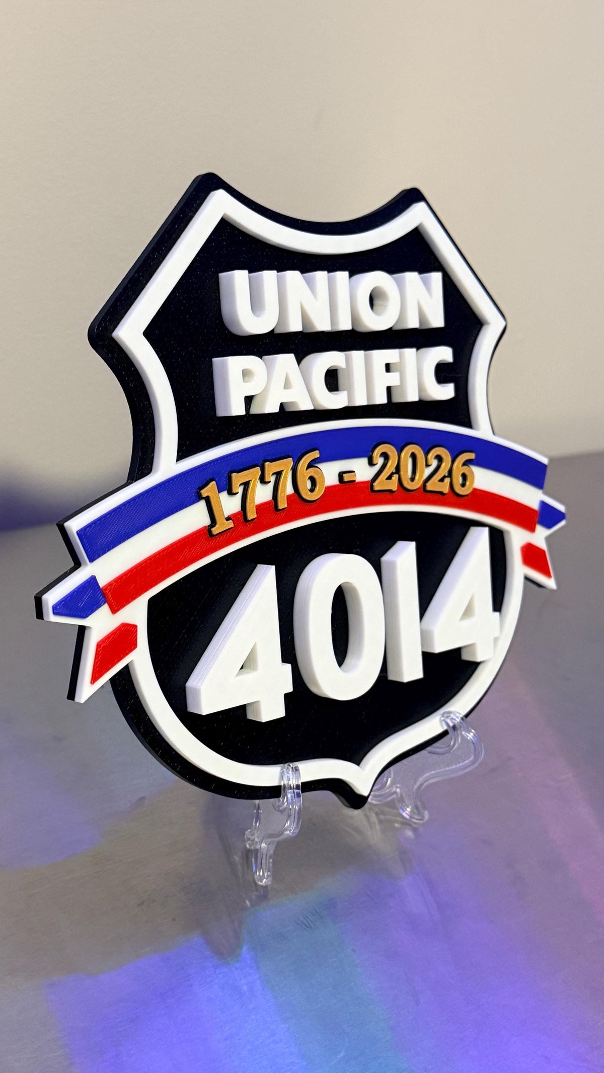 Union Pacific Railroad 3D Display Plaque 9" Shelf Or Wall Display Train Plaque Big Boy 4014