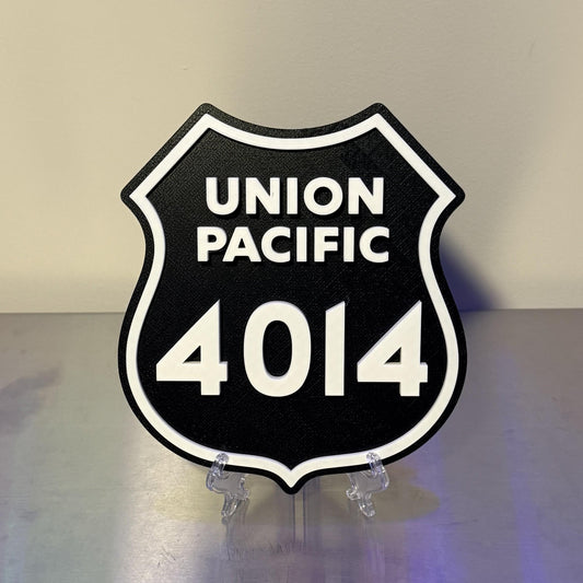 Union Pacific Railroad 3D Display Plaque 9" Shelf Or Wall Display Train Plaque Big Boy 4014