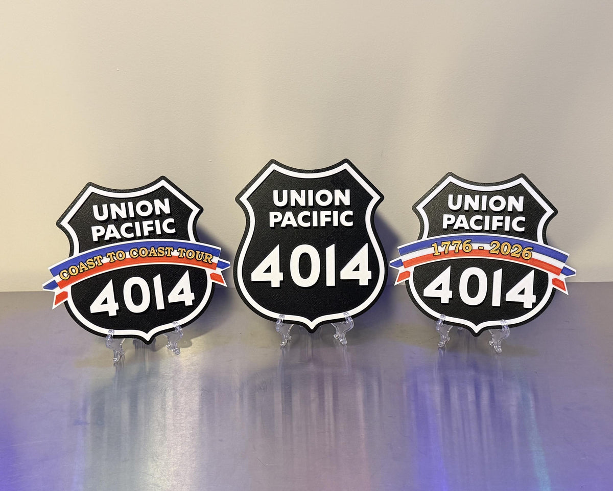 Union Pacific Railroad 3D Display Plaque 9" Shelf Or Wall Display Train Plaque Big Boy 4014