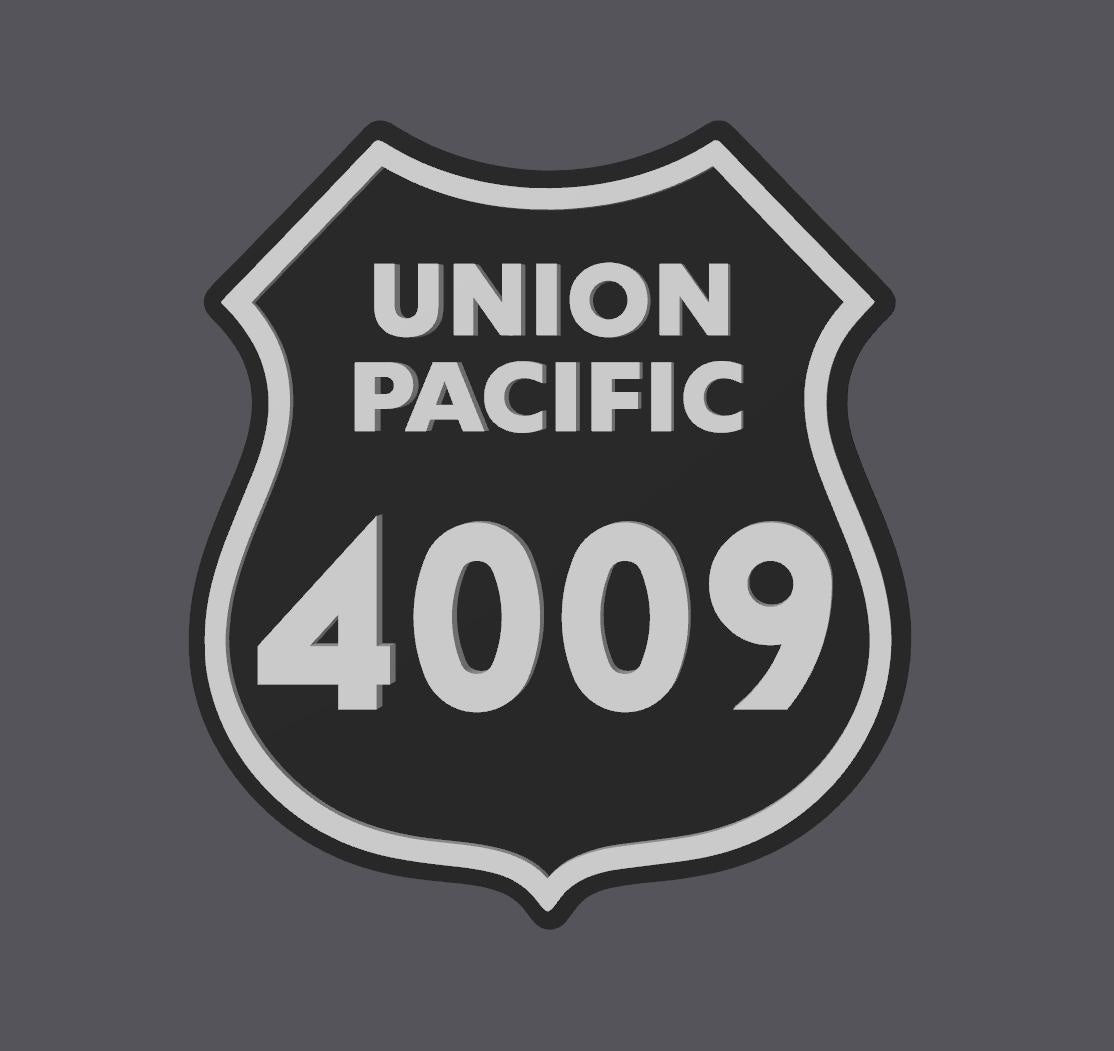 Customizable Train Number Union Pacific Railroad 3D Plaque 9" Shelf Or Wall Display Train Plaque