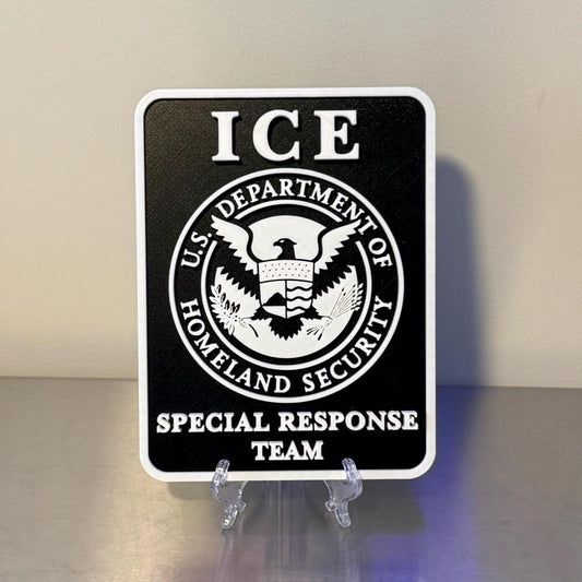 DHS ICE Special Response Team 3D Embossed Plaque: First Responder Wall Art Homeland Security Government