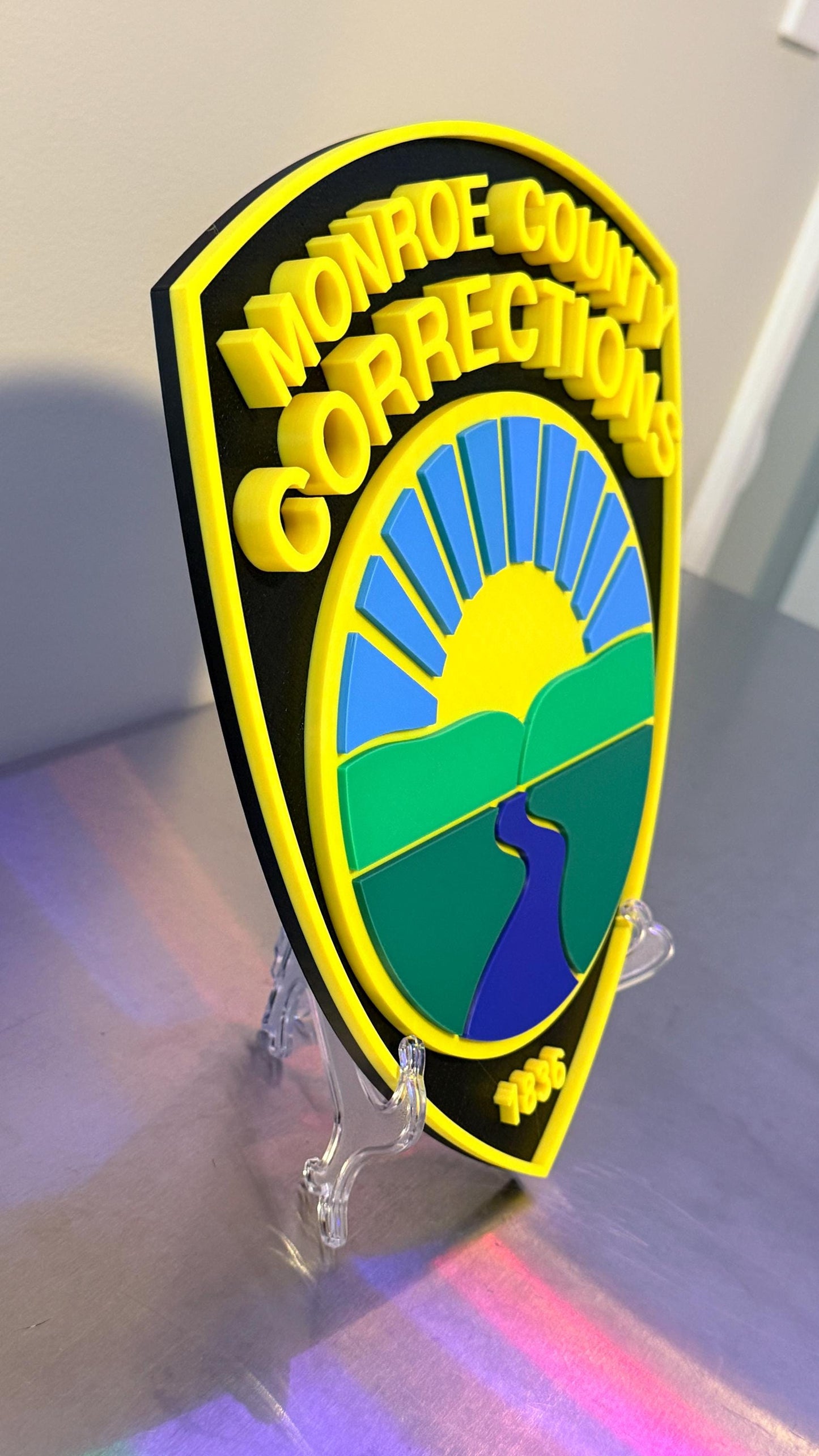 Monroe County Corrections 3D Display Plaque - First Responder Display Plaque PA Pennsylvania
