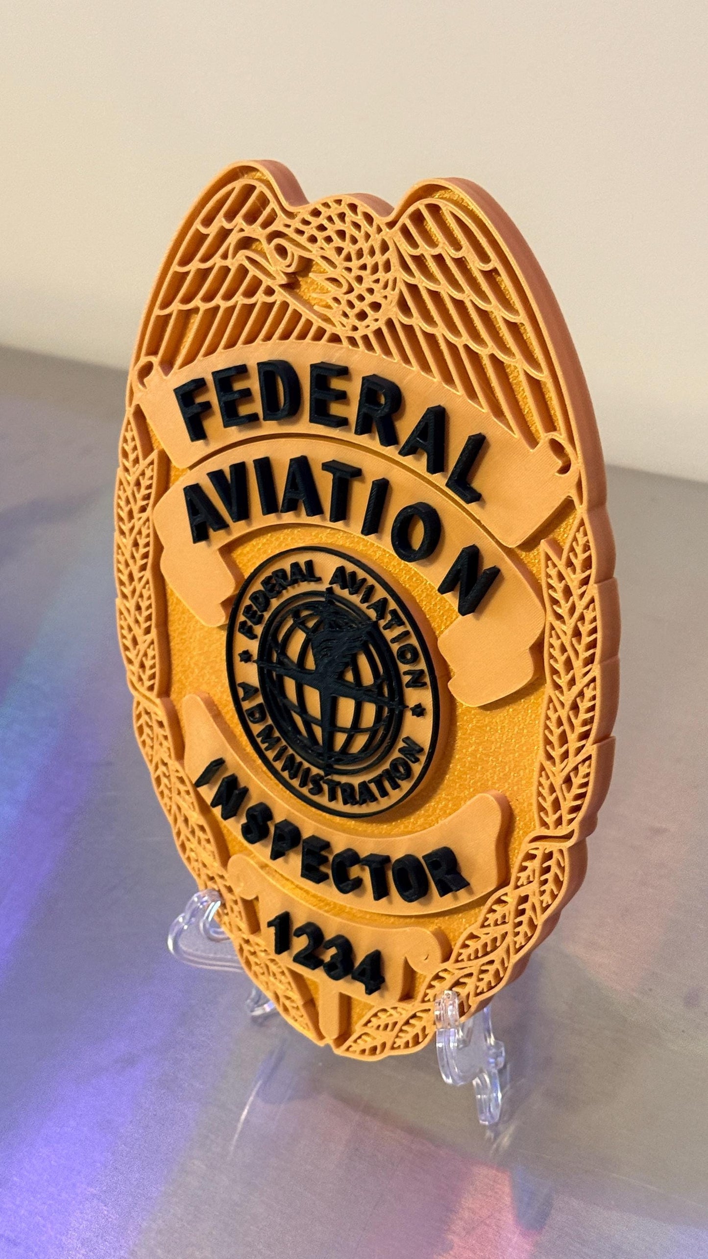 Federal Aviation Administration Badge 3D Display Plaque: 3D Embossed FAA Display Government
