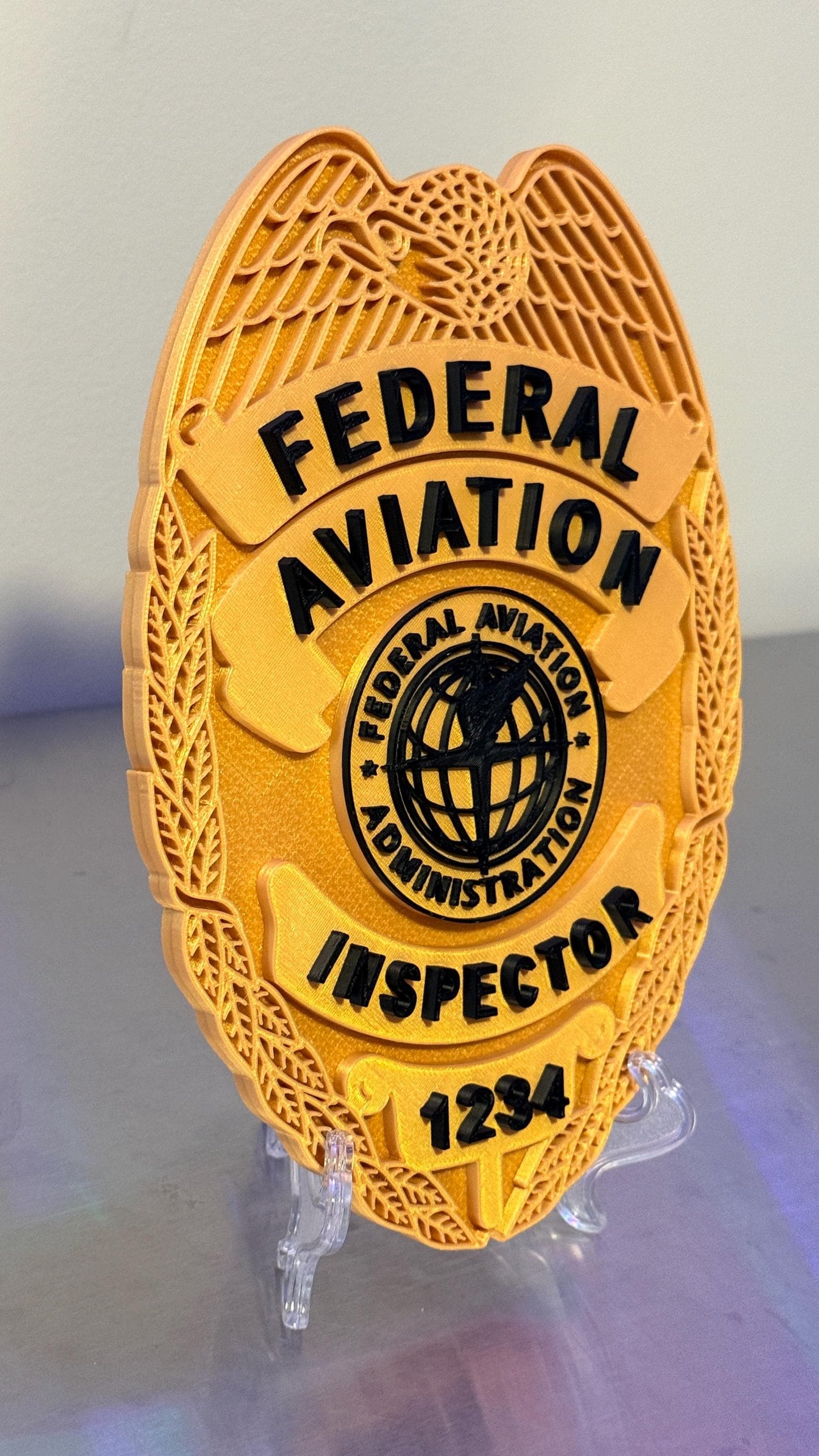Federal Aviation Administration Badge 3D Display Plaque: 3D Embossed FAA Display Government