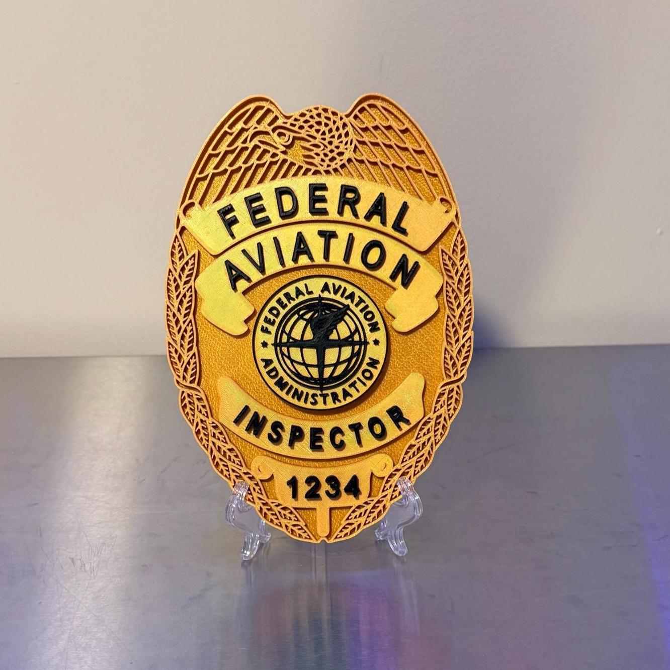 Federal Aviation Administration Badge 3D Display Plaque: 3D Embossed FAA Display Government