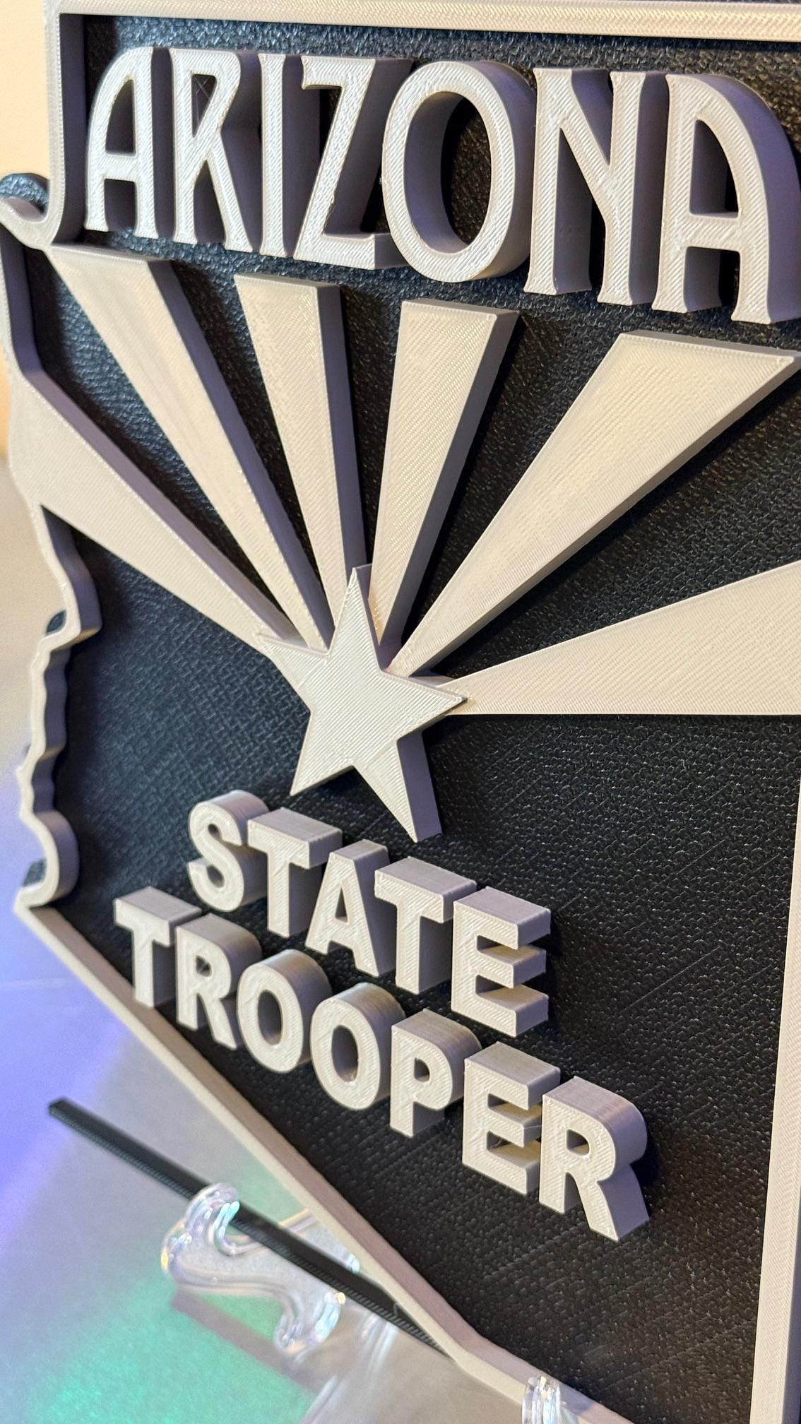 Arizona State Trooper 3D Display Plaque First Responder AZ