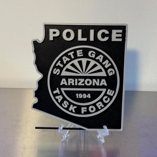 Arizona State Gang Task Force 3D Display Plaque First Responder AZ