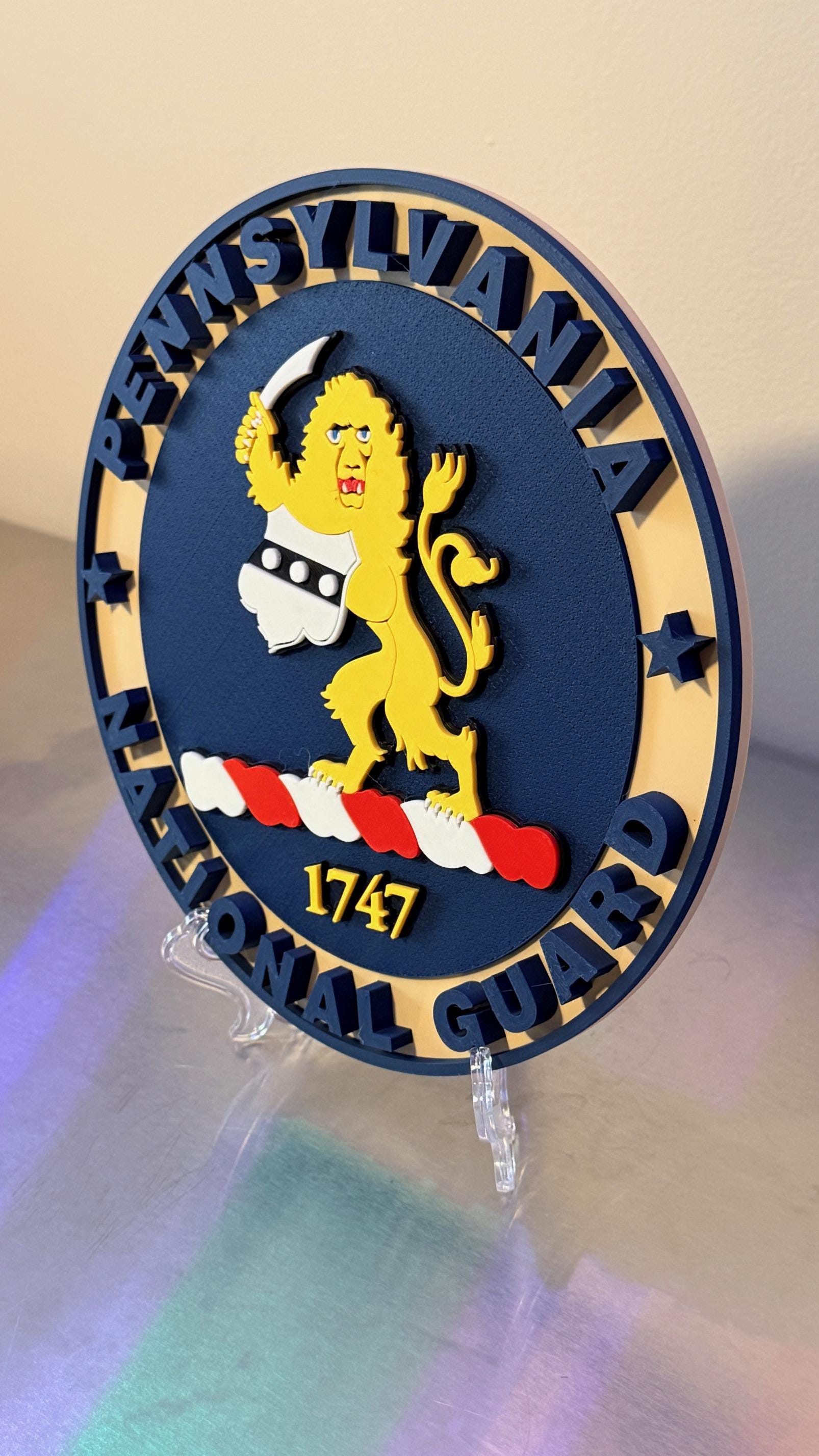 Pennsylvania National Guard 3D Display Plaque: First Responder Display Plaque Display Plaque Government