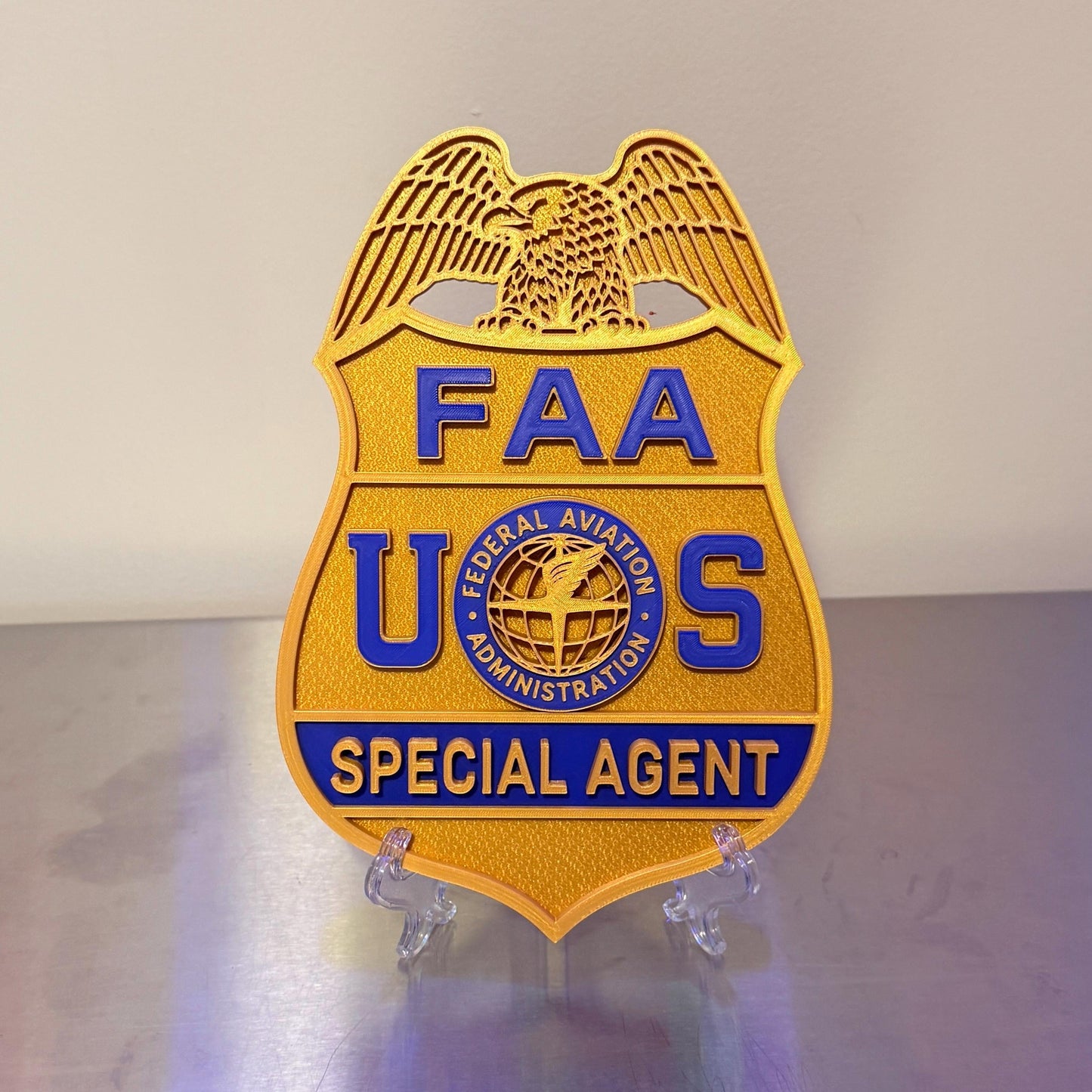 FAA Special Agent Badge 3D Display Plaque : 3D Embossed Federal Aviation Administration Display Government