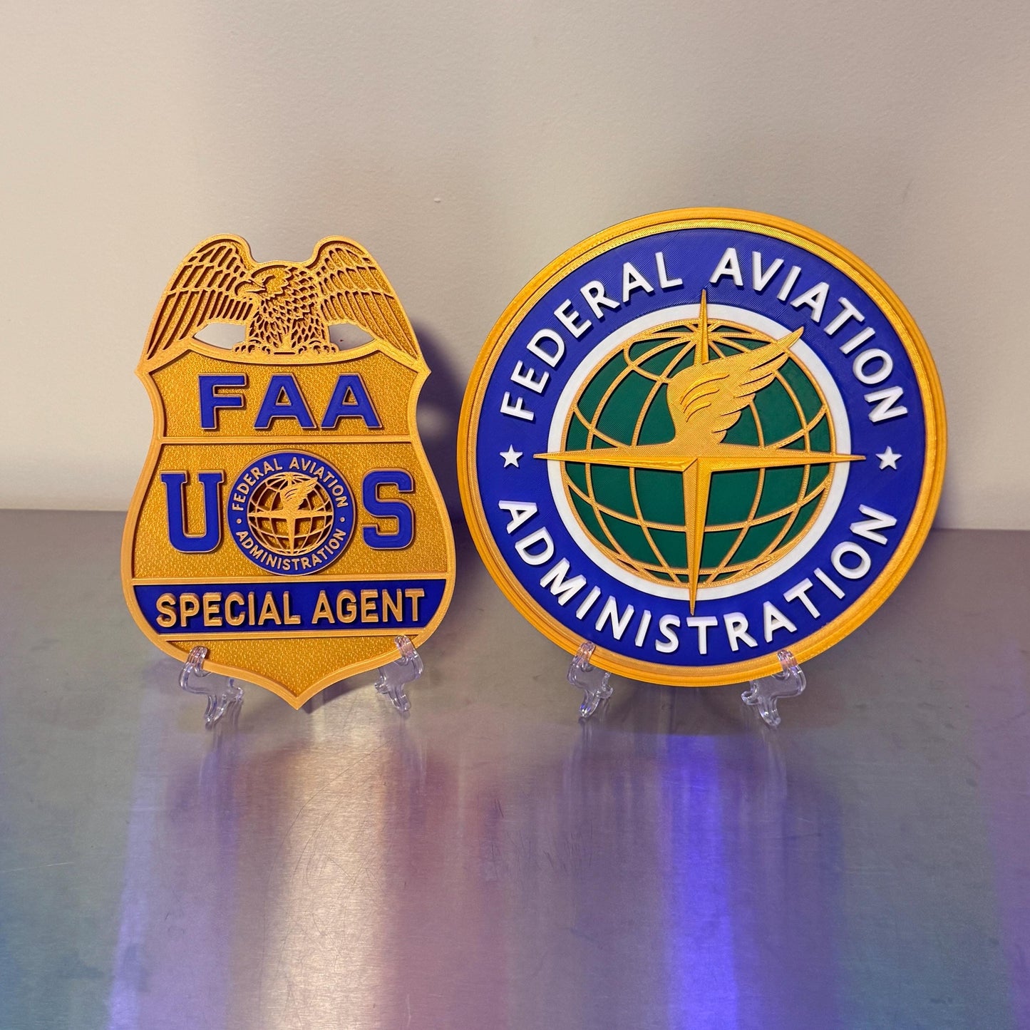 FAA Special Agent Badge 3D Display Plaque : 3D Embossed Federal Aviation Administration Display Government