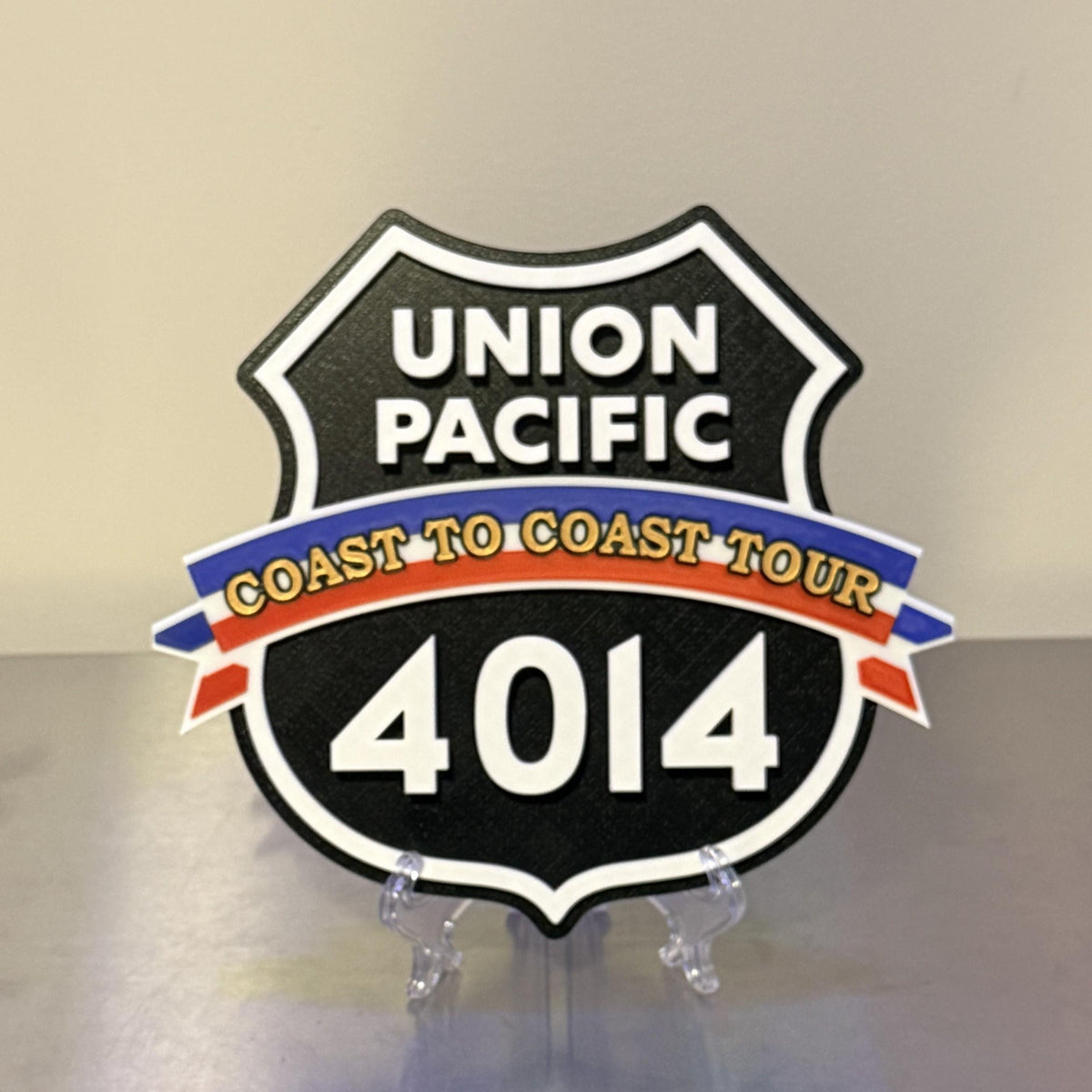 Union Pacific Railroad 3D Display Plaque 9" Shelf Or Wall Display Train Plaque Big Boy 4014
