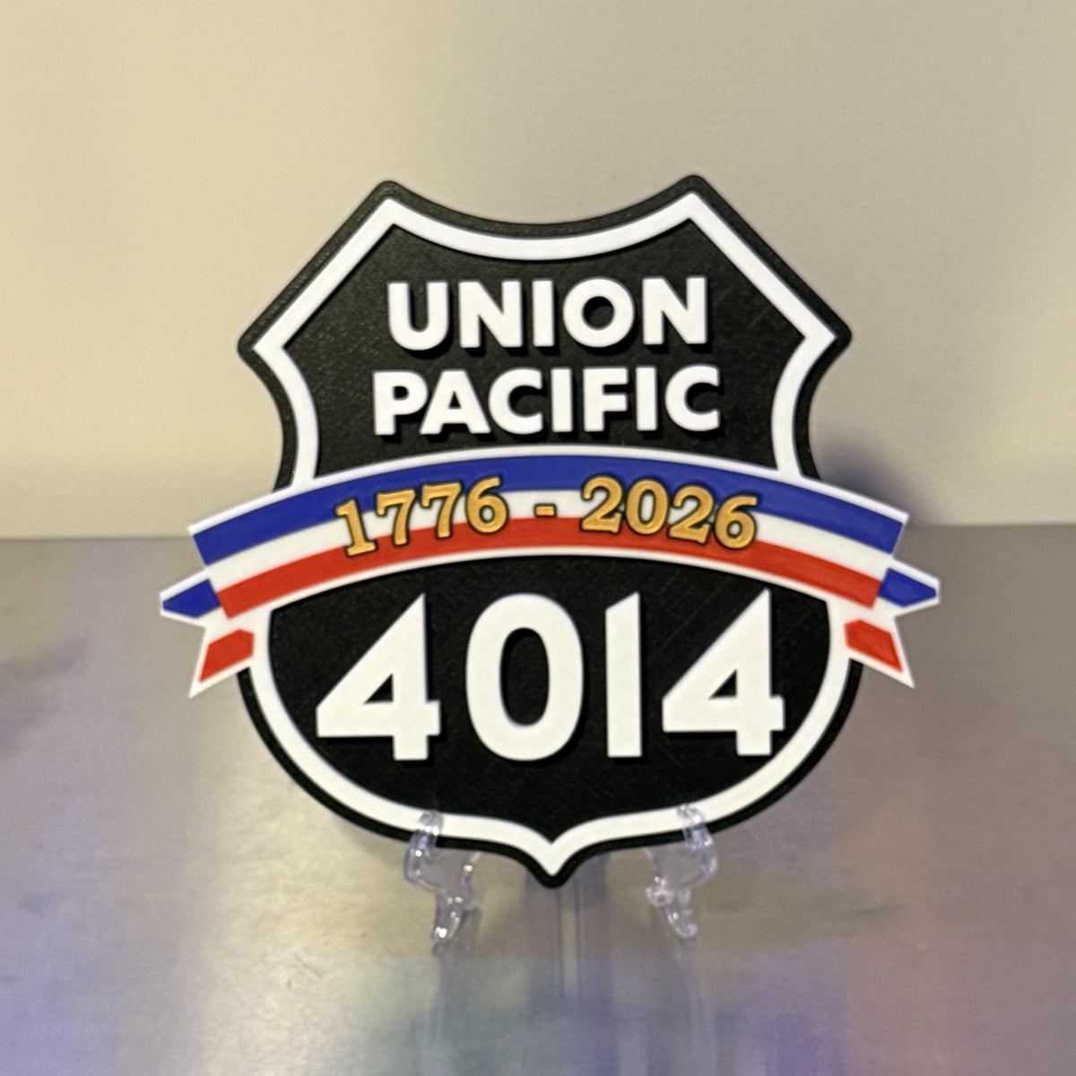 Union Pacific Railroad 3D Display Plaque 9" Shelf Or Wall Display Train Plaque Big Boy 4014