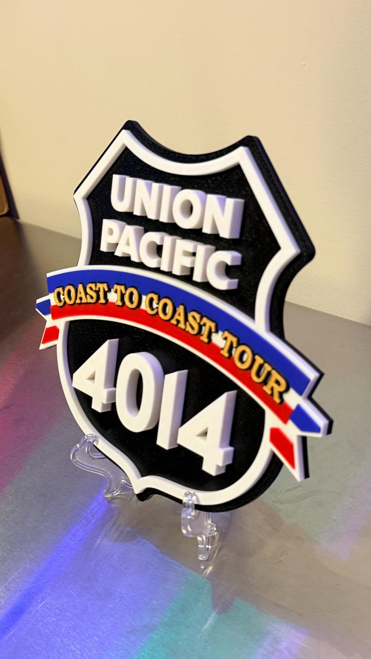 Union Pacific Railroad 3D Display Plaque 9" Shelf Or Wall Display Train Plaque Big Boy 4014