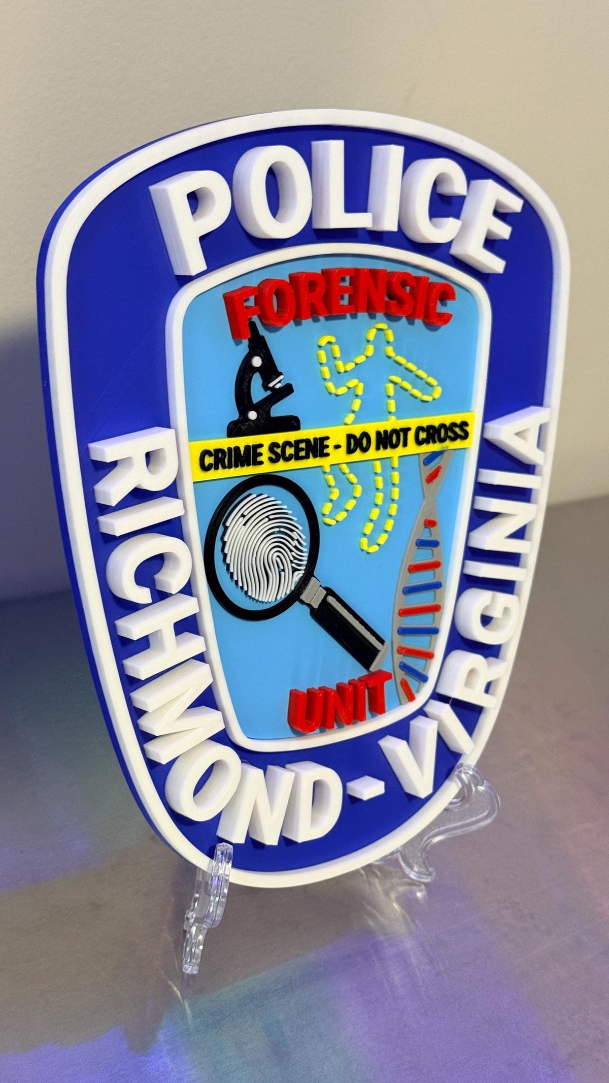Richmond Virginia Police Forensic Unit 3D Display Plaque VA