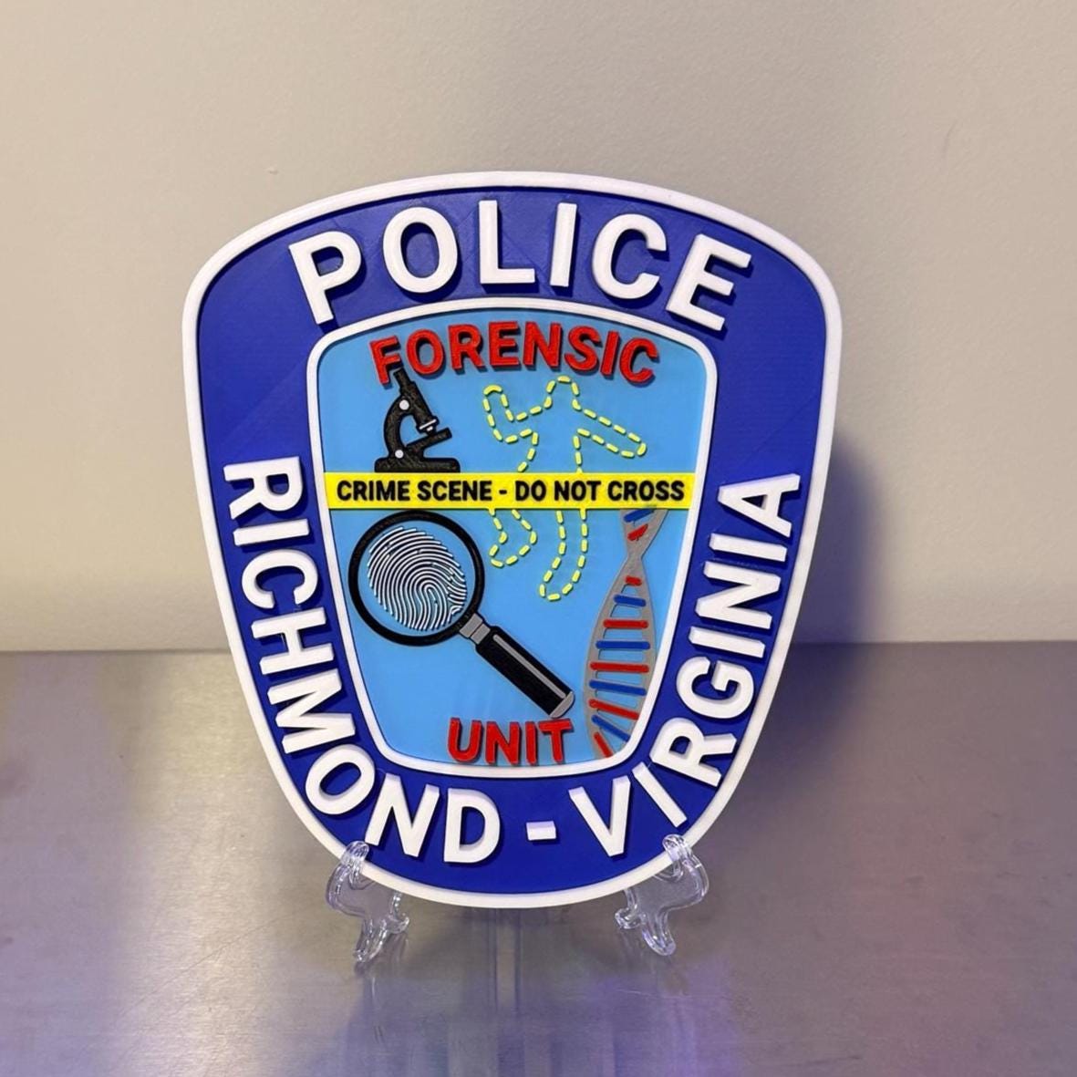Richmond Virginia Police Forensic Unit 3D Display Plaque VA