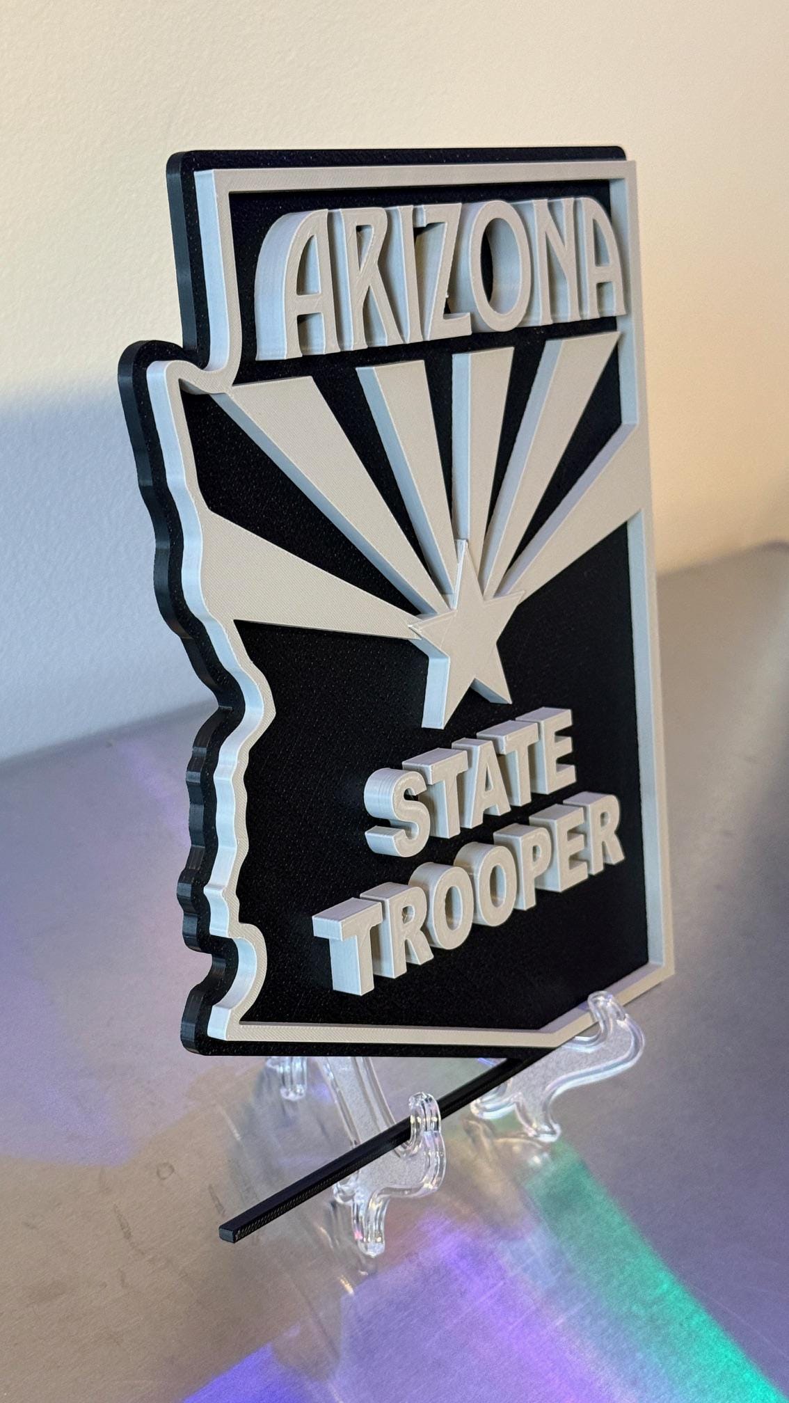 Arizona State Trooper 3D Display Plaque First Responder AZ