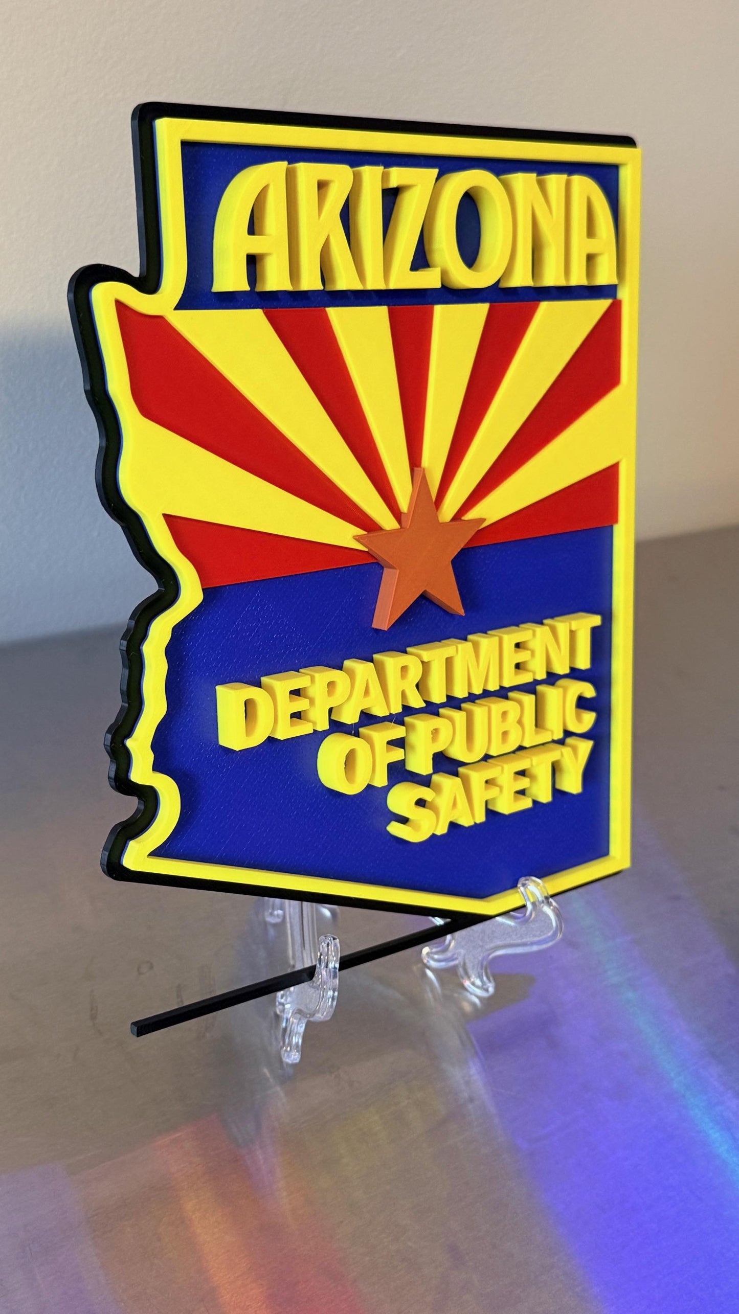 Arizona State Trooper 3D Display Plaque First Responder AZ