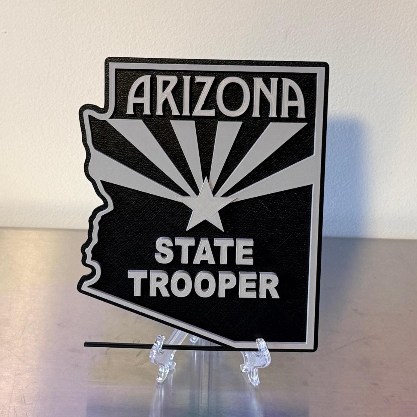 Arizona State Trooper 3D Display Plaque First Responder AZ