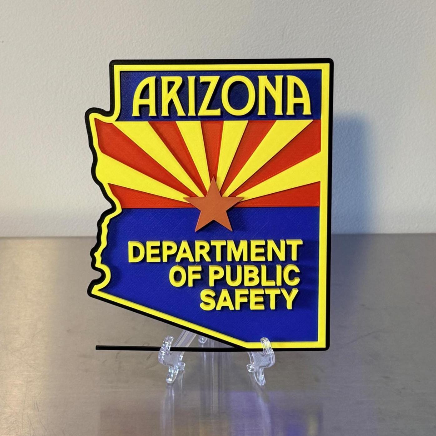 Arizona State Trooper 3D Display Plaque First Responder AZ
