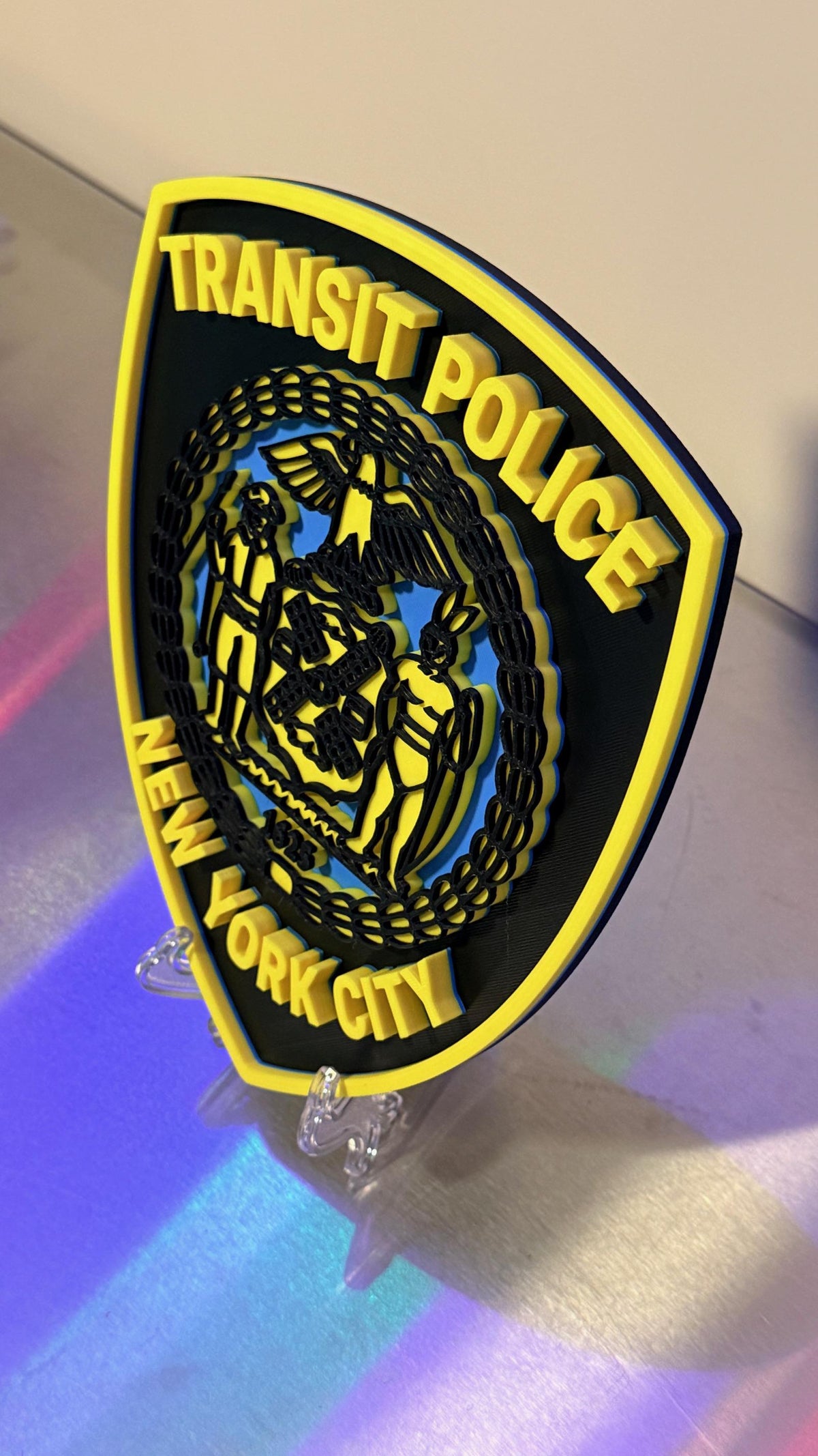 New York City Transit Police 3D Embossed Display Plaque: NYC Police Department Display Plaque