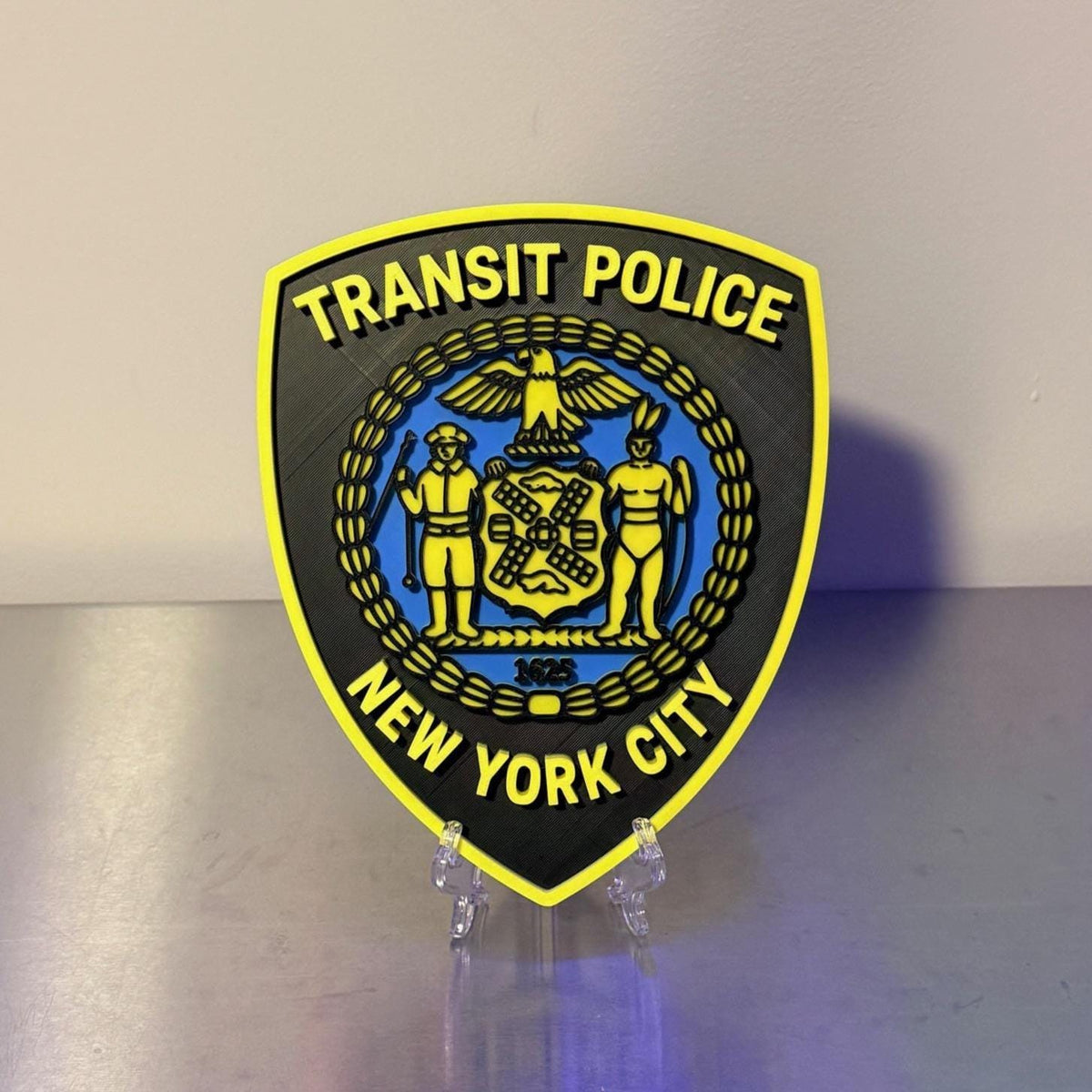 New York City Transit Police 3D Embossed Display Plaque: NYC Police Department Display Plaque