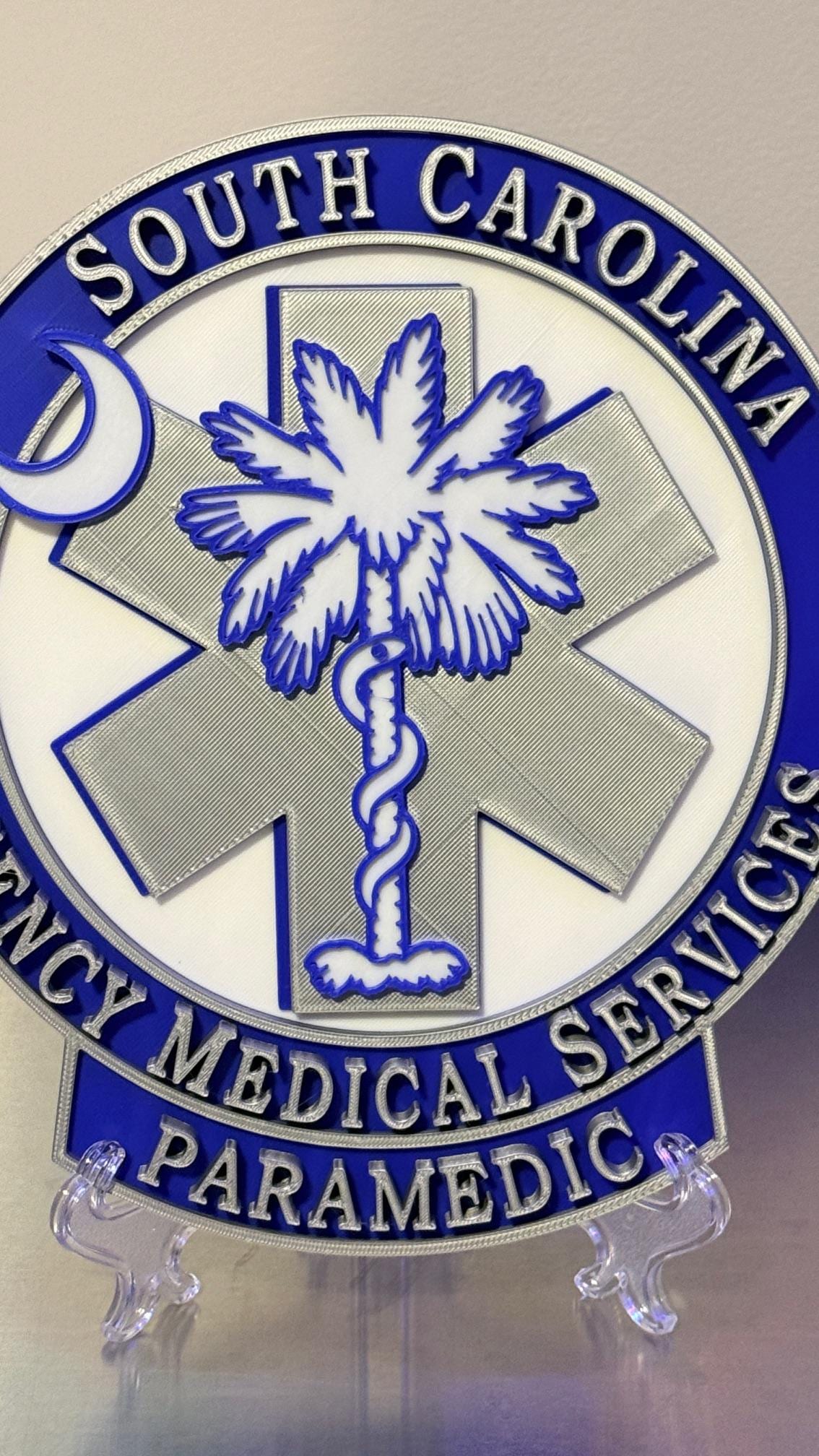 South Carolina EMT - Paramedic EMS Plaque – First Responder SC