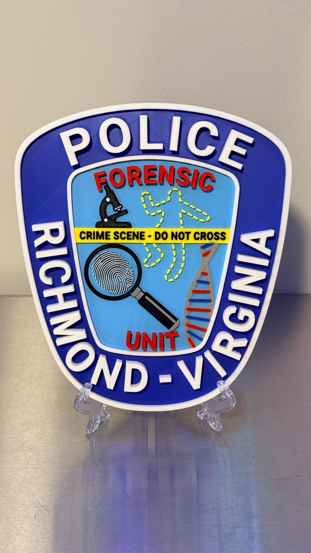 Richmond Virginia Police Forensic Unit 3D Display Plaque VA