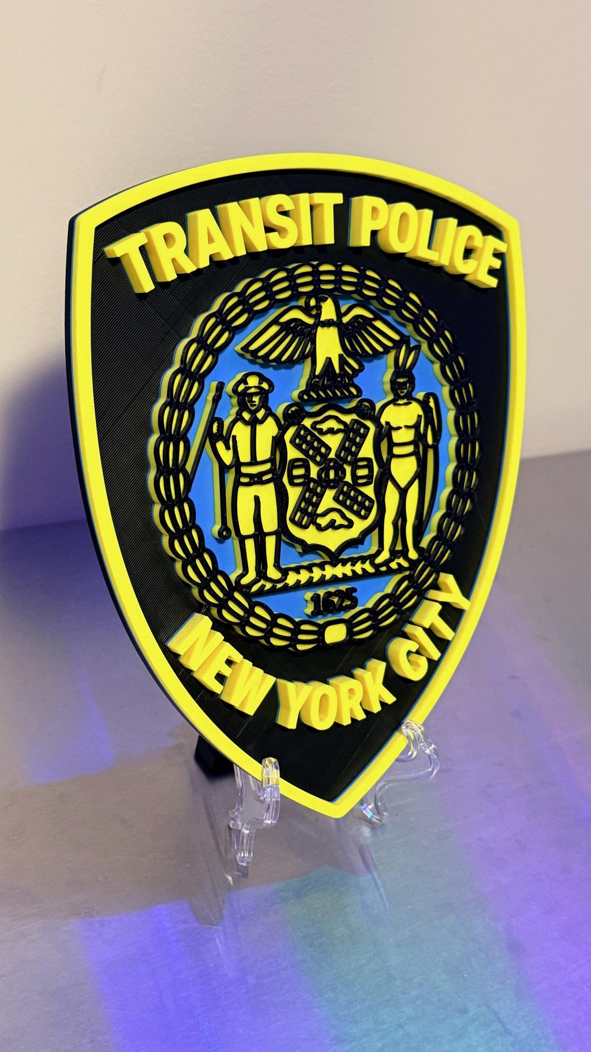 New York City Transit Police 3D Embossed Display Plaque: NYC Police Department Display Plaque