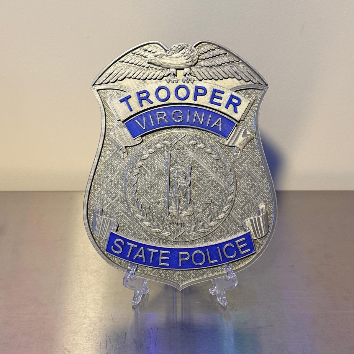 Virginia State Police 3D Badge Display Plaque First Responder Display Plaque VA