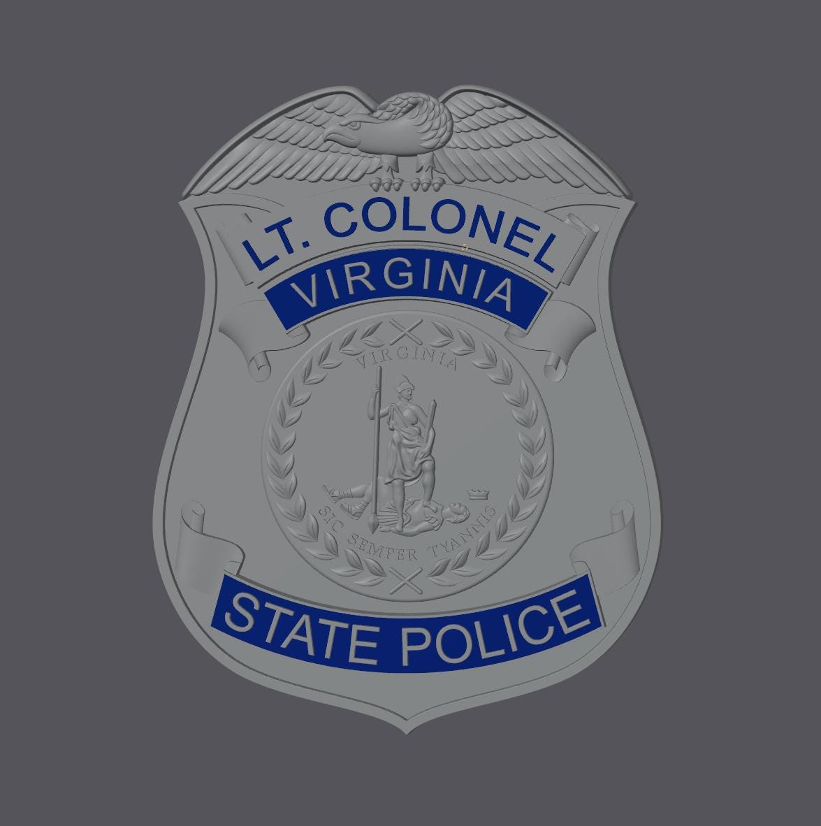 Virginia State Police 3D Badge Display Plaque First Responder Display Plaque VA