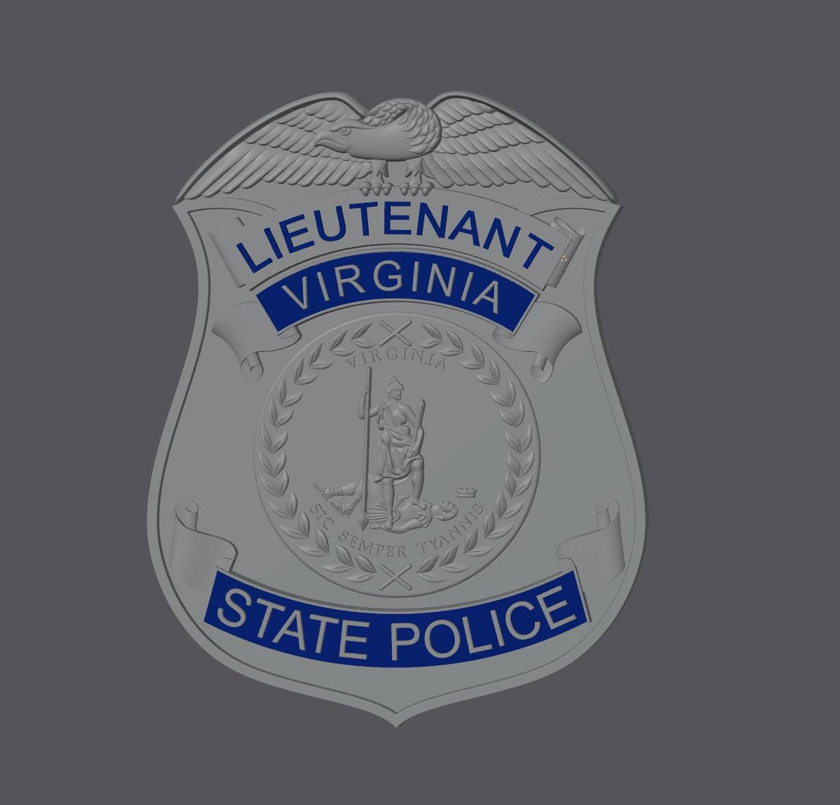 Virginia State Police 3D Badge Display Plaque First Responder Display Plaque VA
